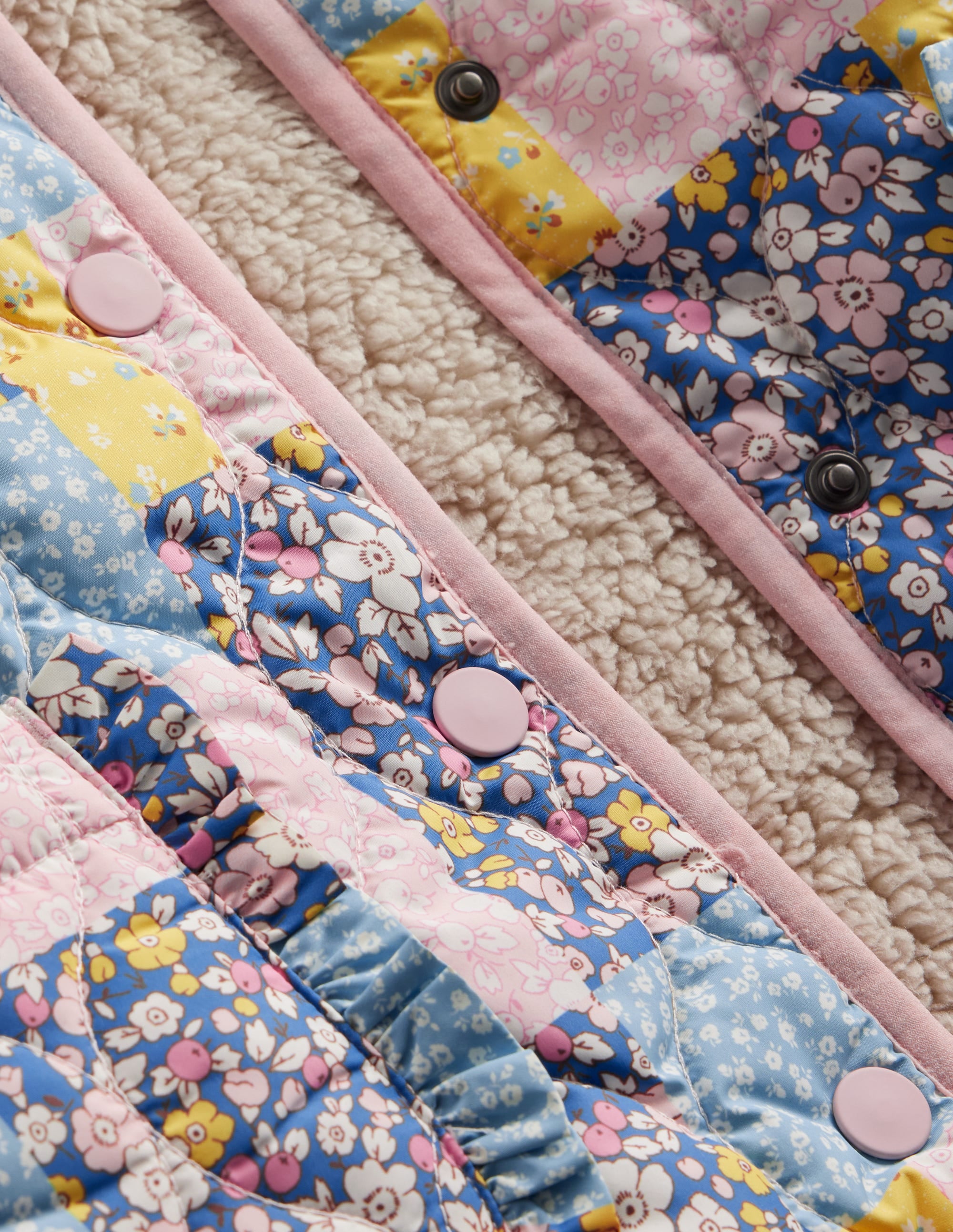 Steppjacke mit Kragen-Patchwork Floral - Image 3