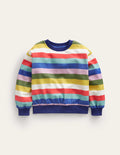 Printed Relaxed Sweatshirt-Multi Stripe