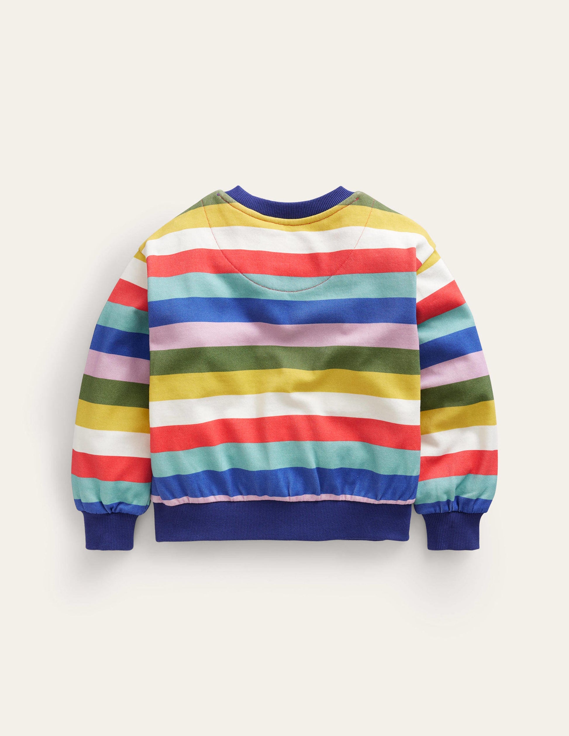 Printed Relaxed Sweatshirt-Multi Stripe-2