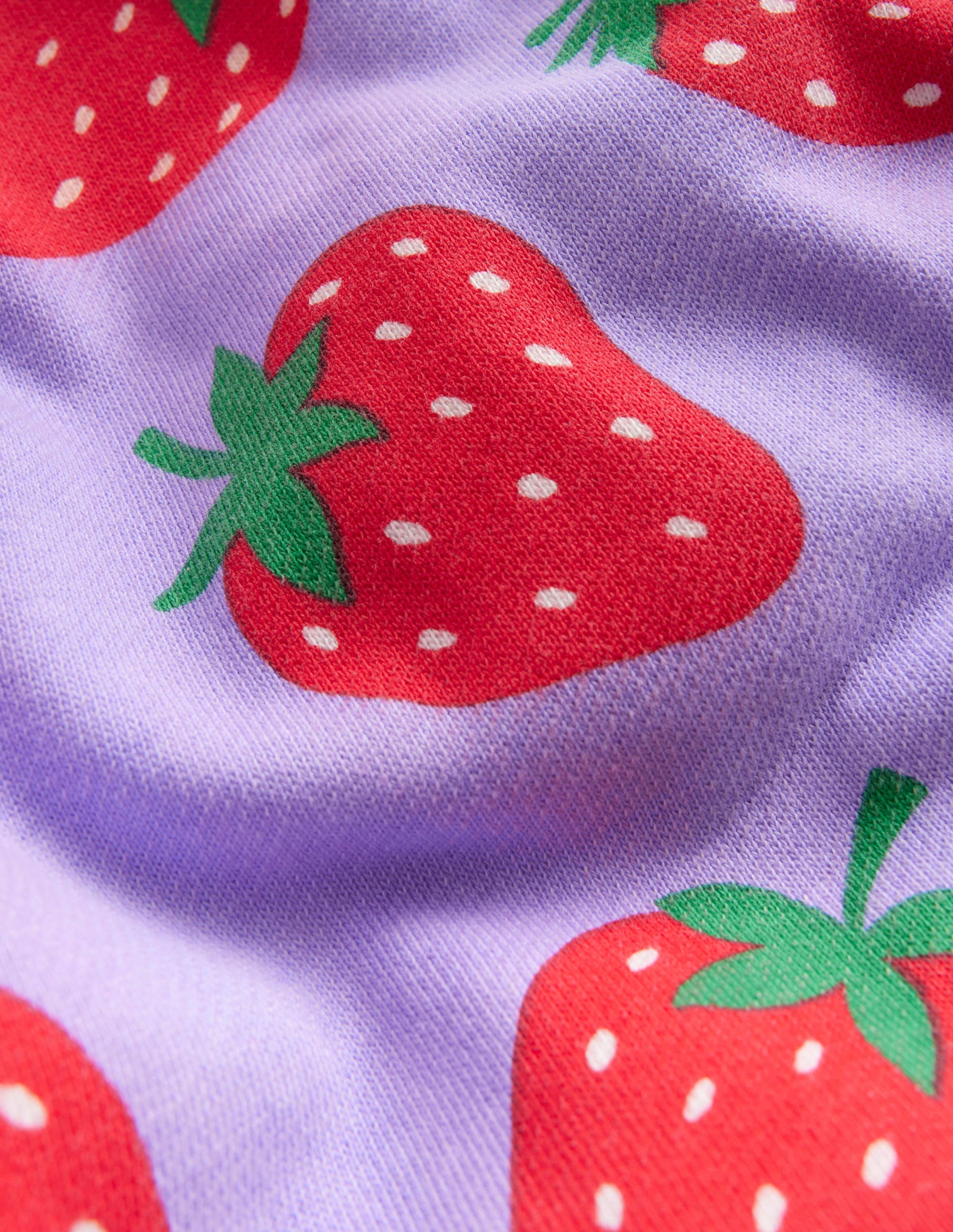 Sweat imprimé décontracté-Fraises parme - Image 3