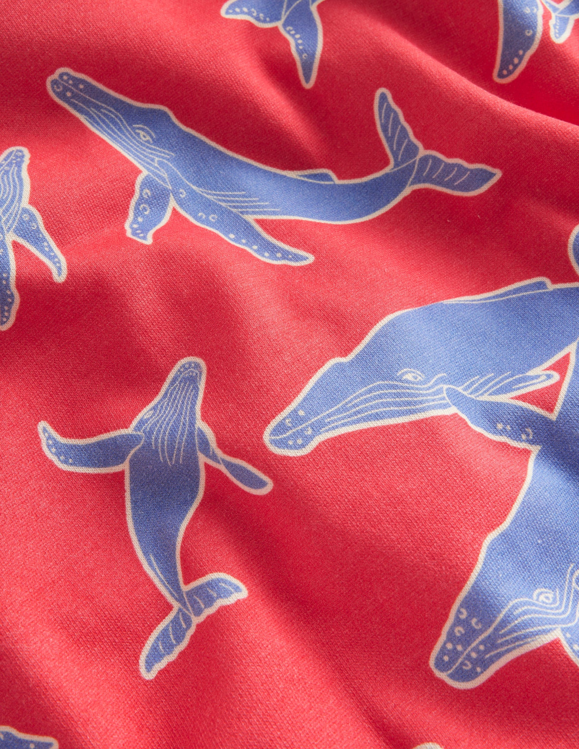 Printed Relaxed Sweatshirt-Jam Red Whales-3