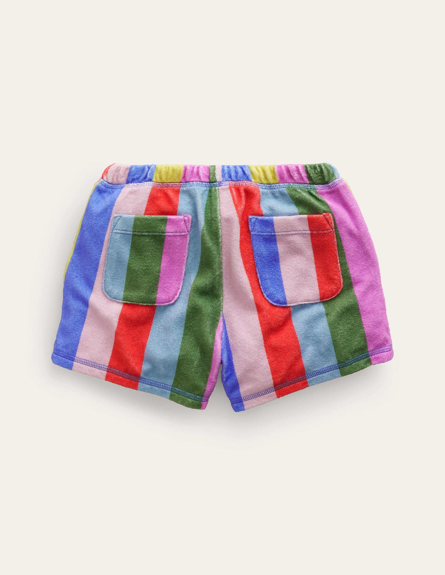 Frottee-Shorts mit Muster-Bunt Regenbogen Gestreift