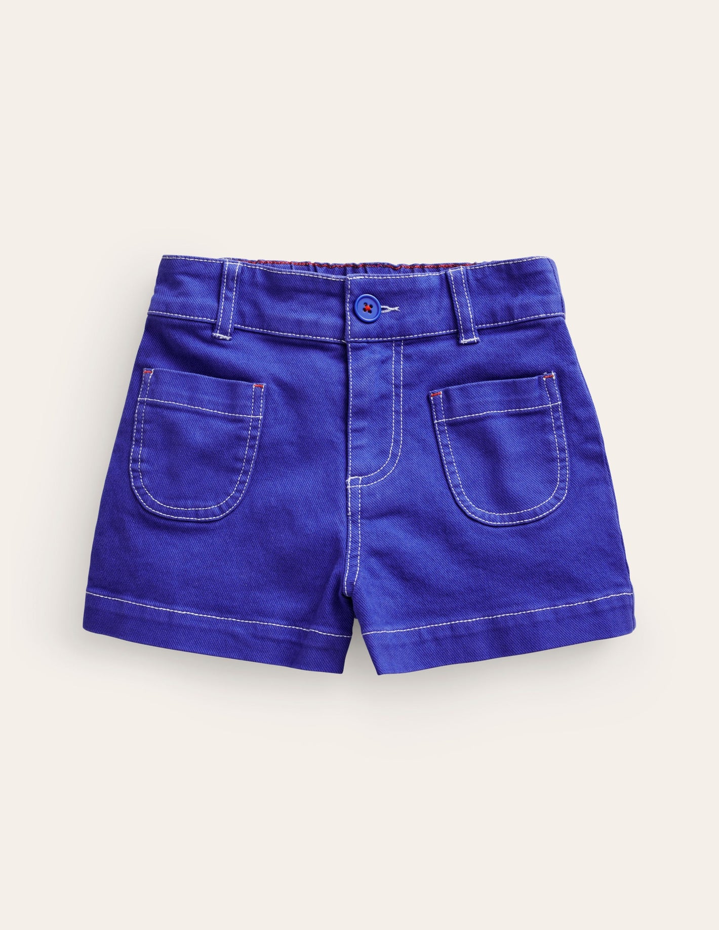 Shorts mit hohem Bund-Blaureiher