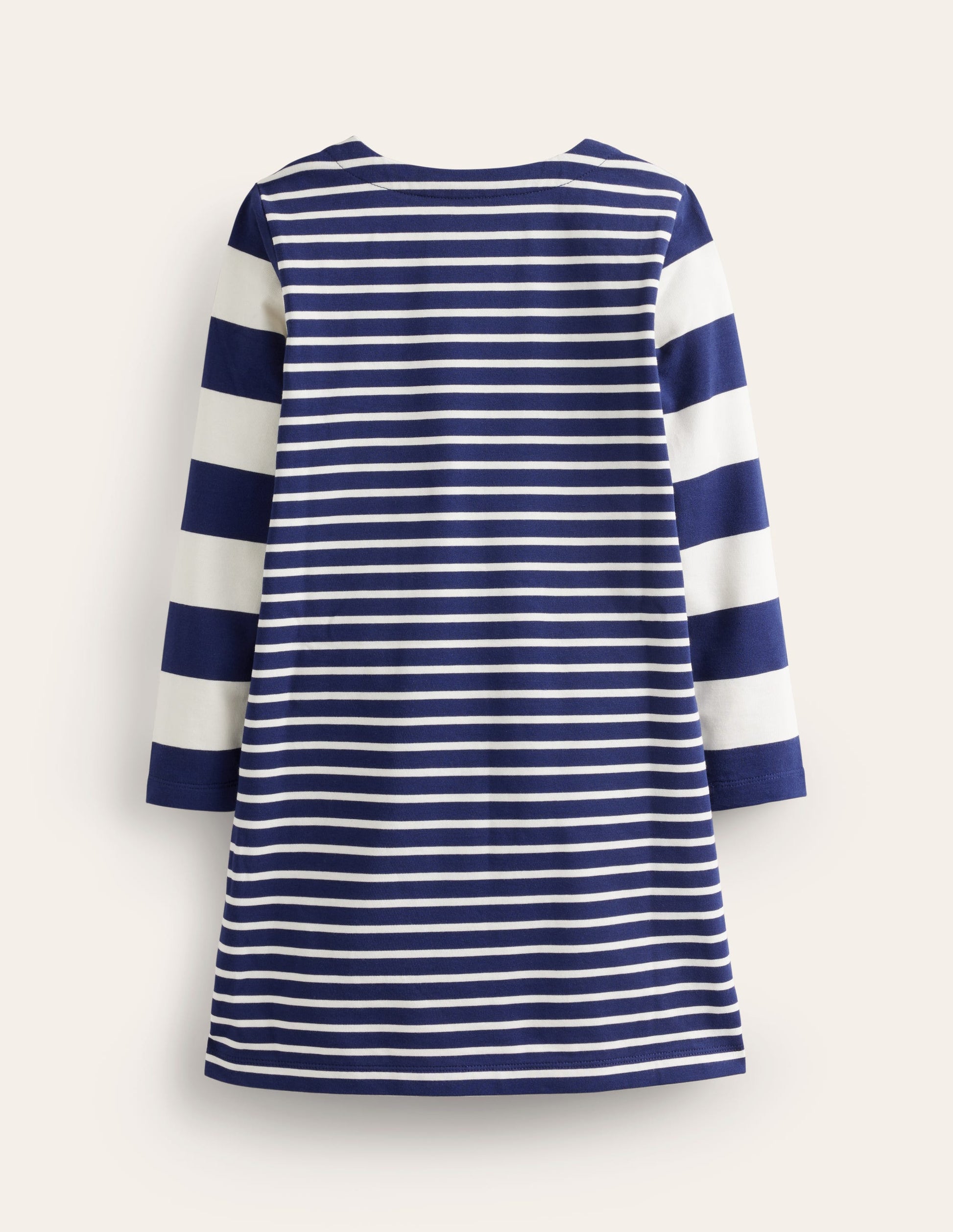 Robe façon marinière fun-Bleu saphir/ivoire-2