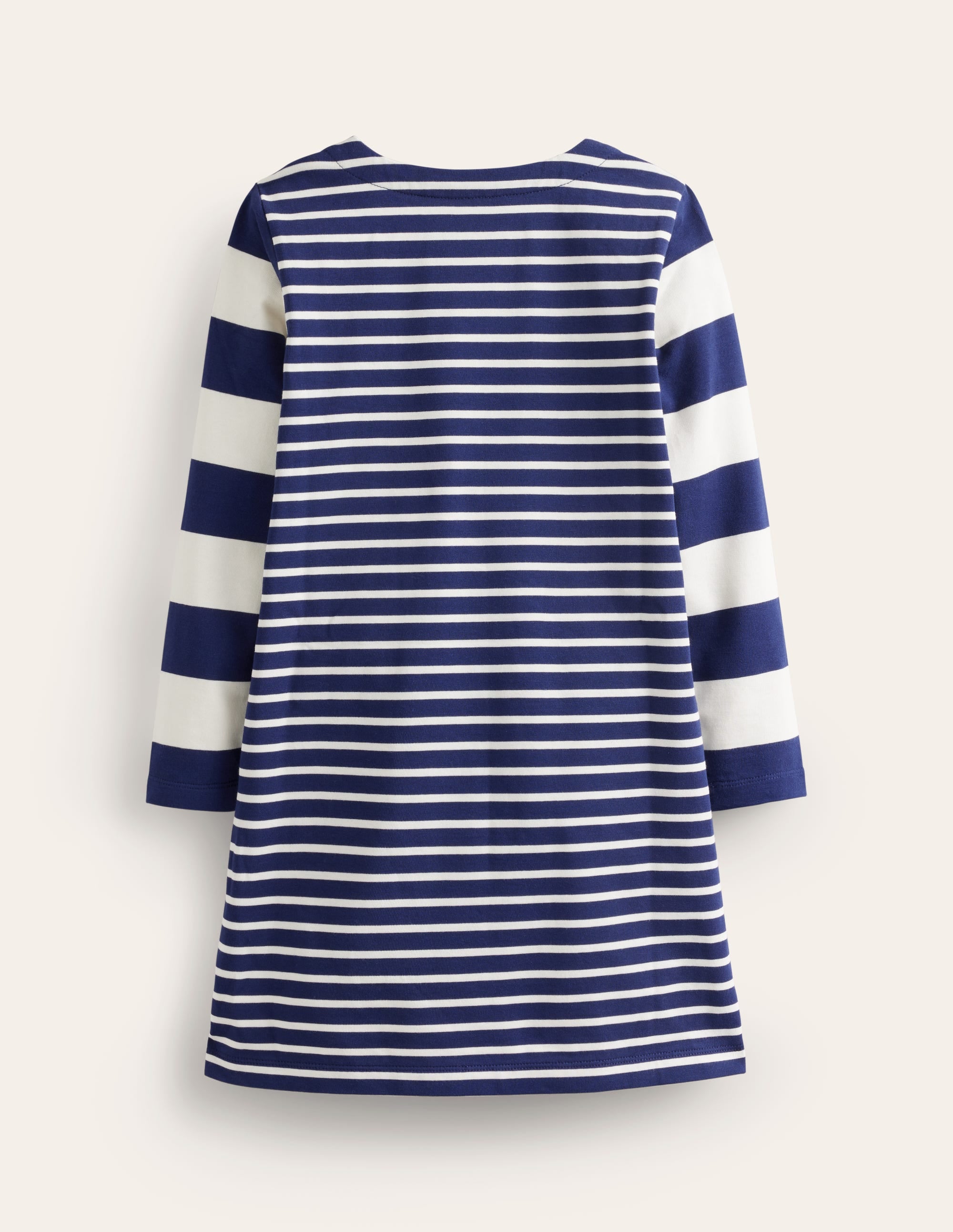 Robe façon marinière fun-Bleu saphir/ivoire - Image 2