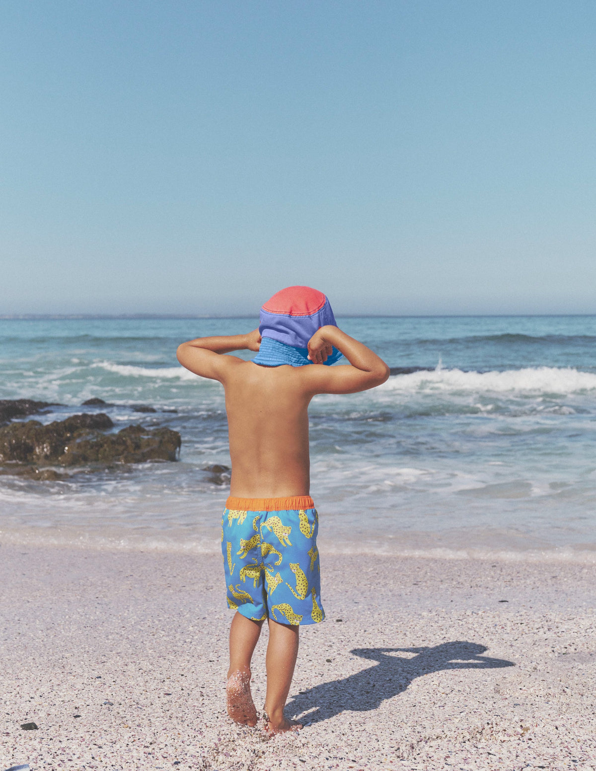 Badeshorts-Griechisches Blau Leopard - Image 4
