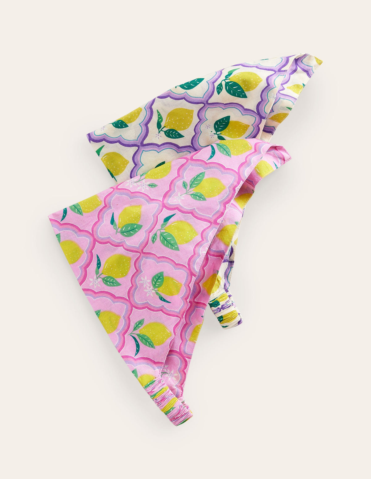 Kopftücher im 2er-Pack-Rosa Zitronenhain - Image 2