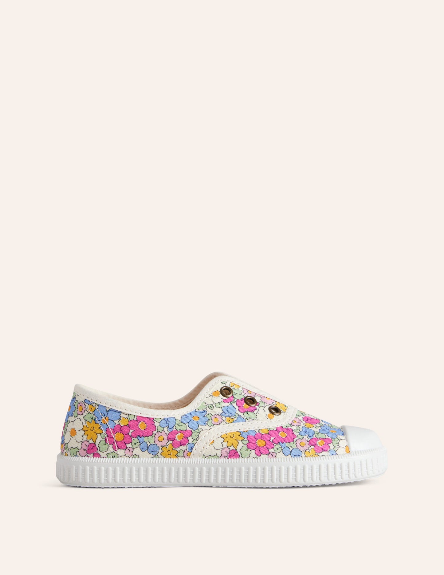 Laceless Canvas Pull-ons-Festival Pink Micro Floral