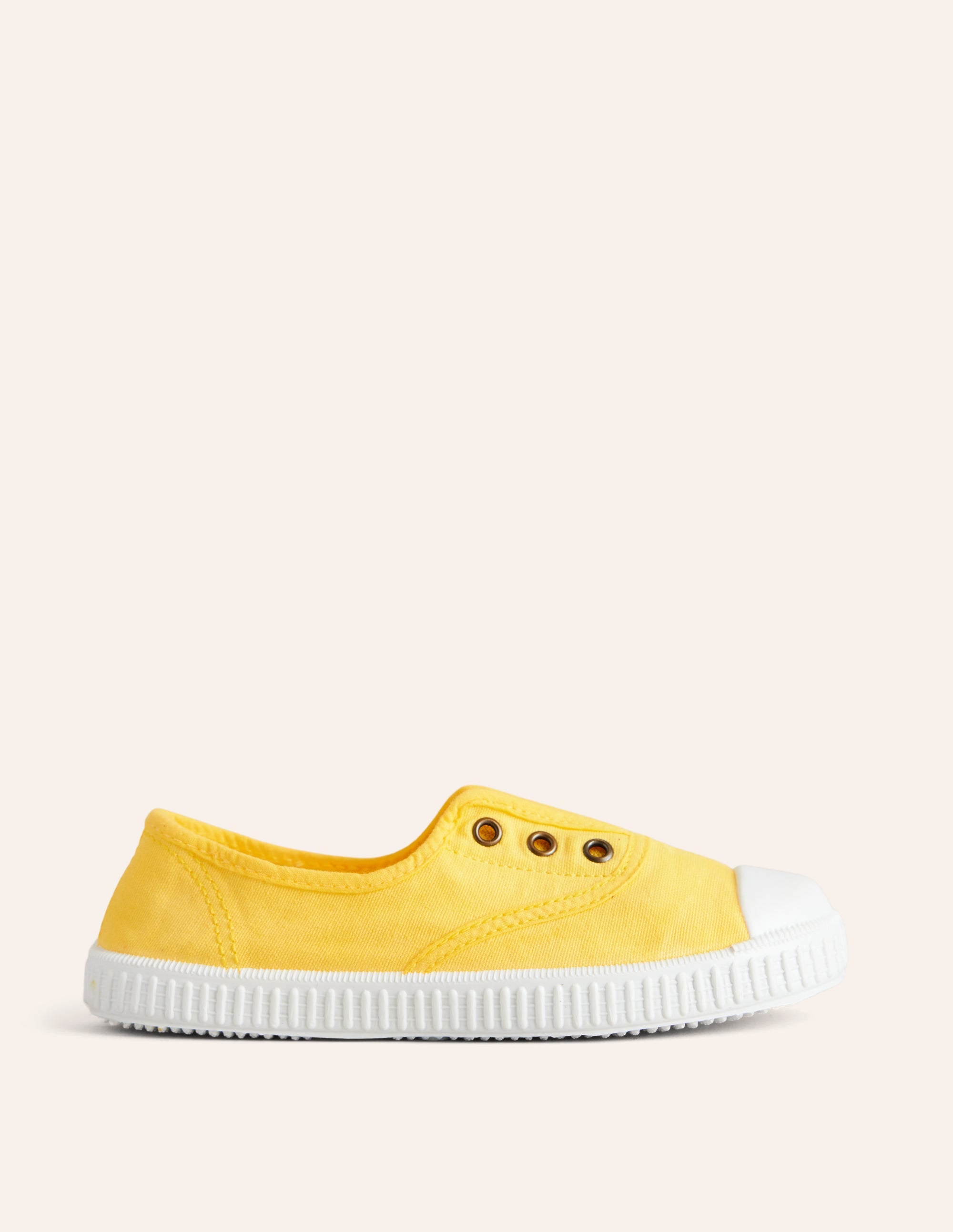 Chaussures sans lacets en toile à enfiler-Citron tendre - Image 1