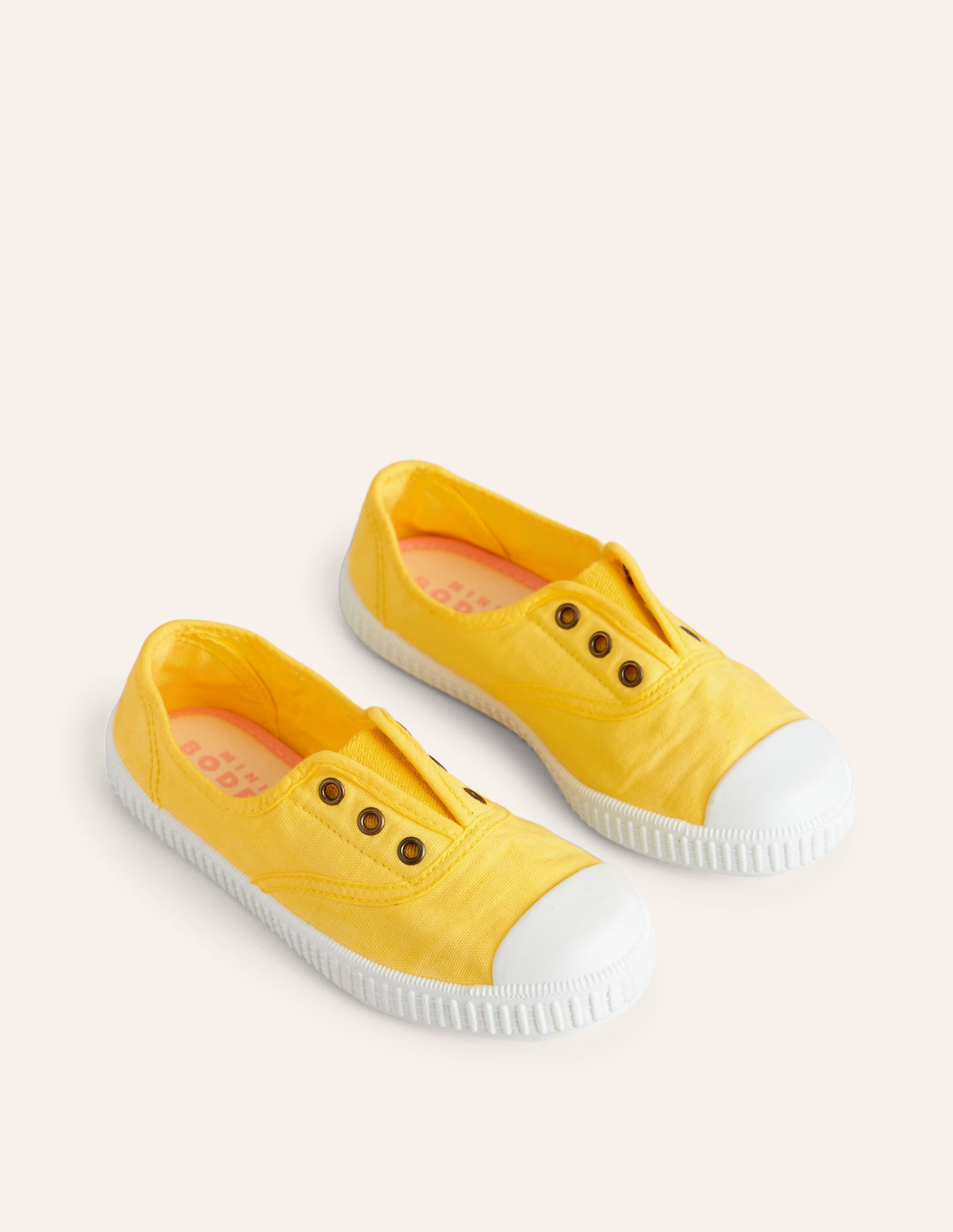 Chaussures sans lacets en toile à enfiler-Citron tendre - Image 2
