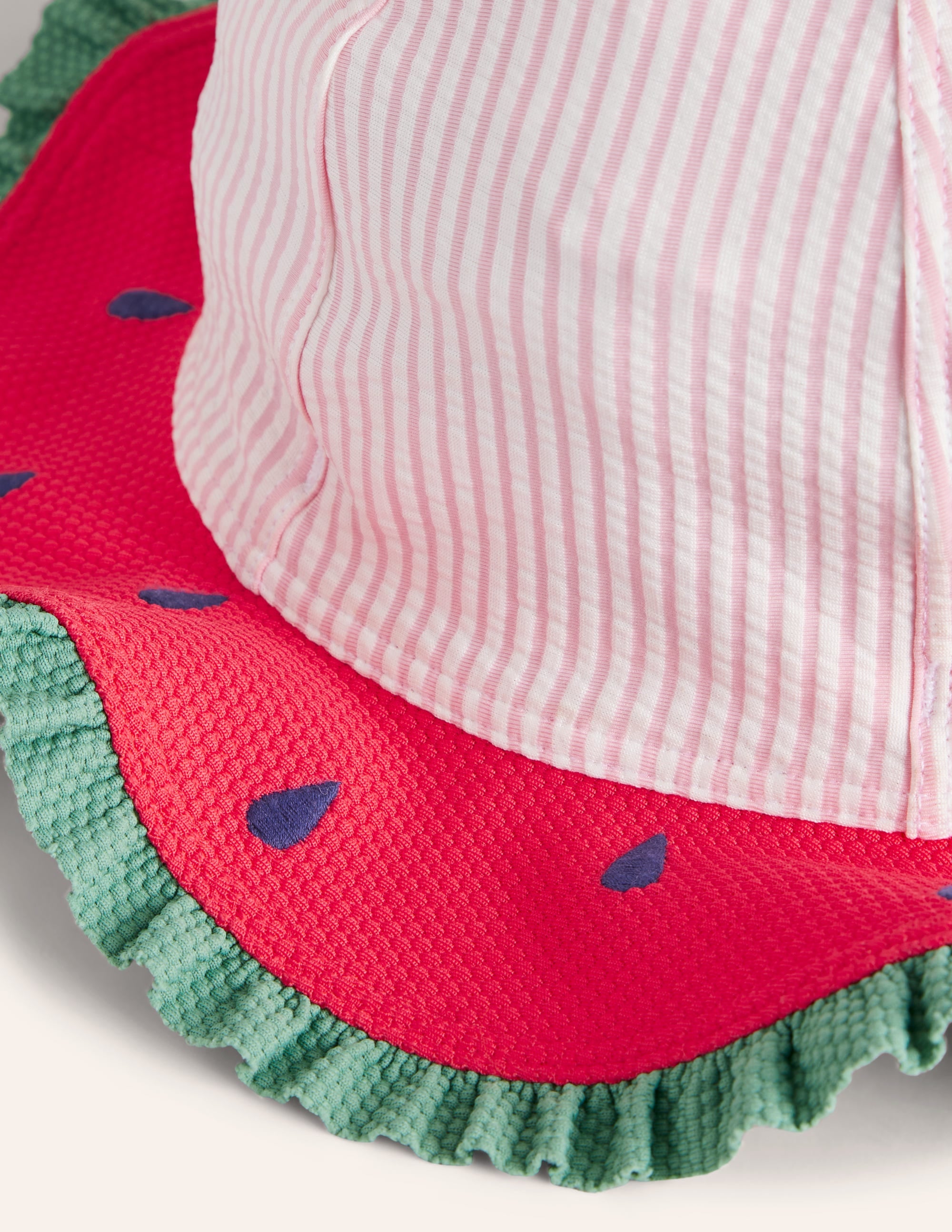 Chapeau fantaisie à bord large-Rose pastèque - Image 2