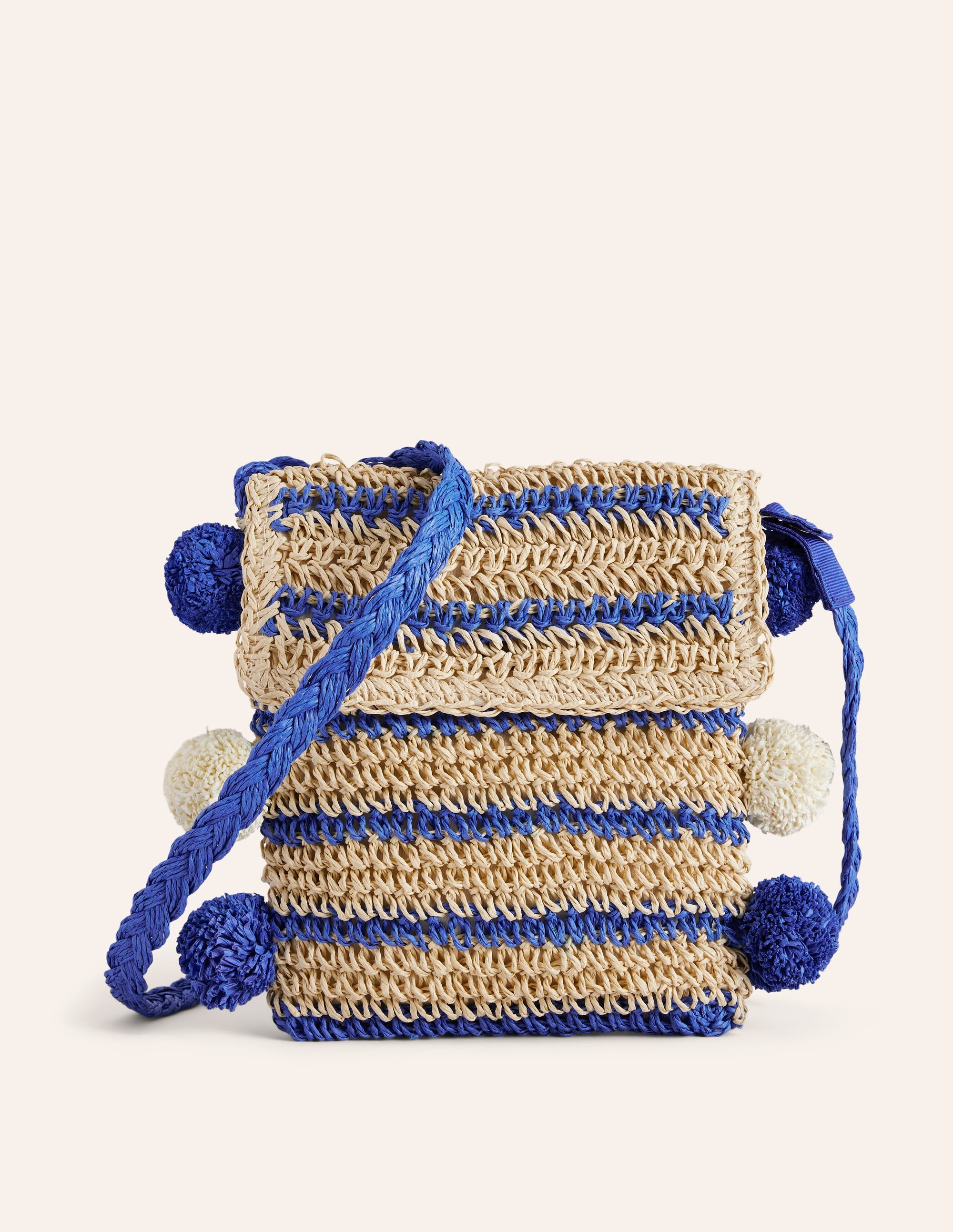 Sac à bandoulière en paille-Black - Image 1
