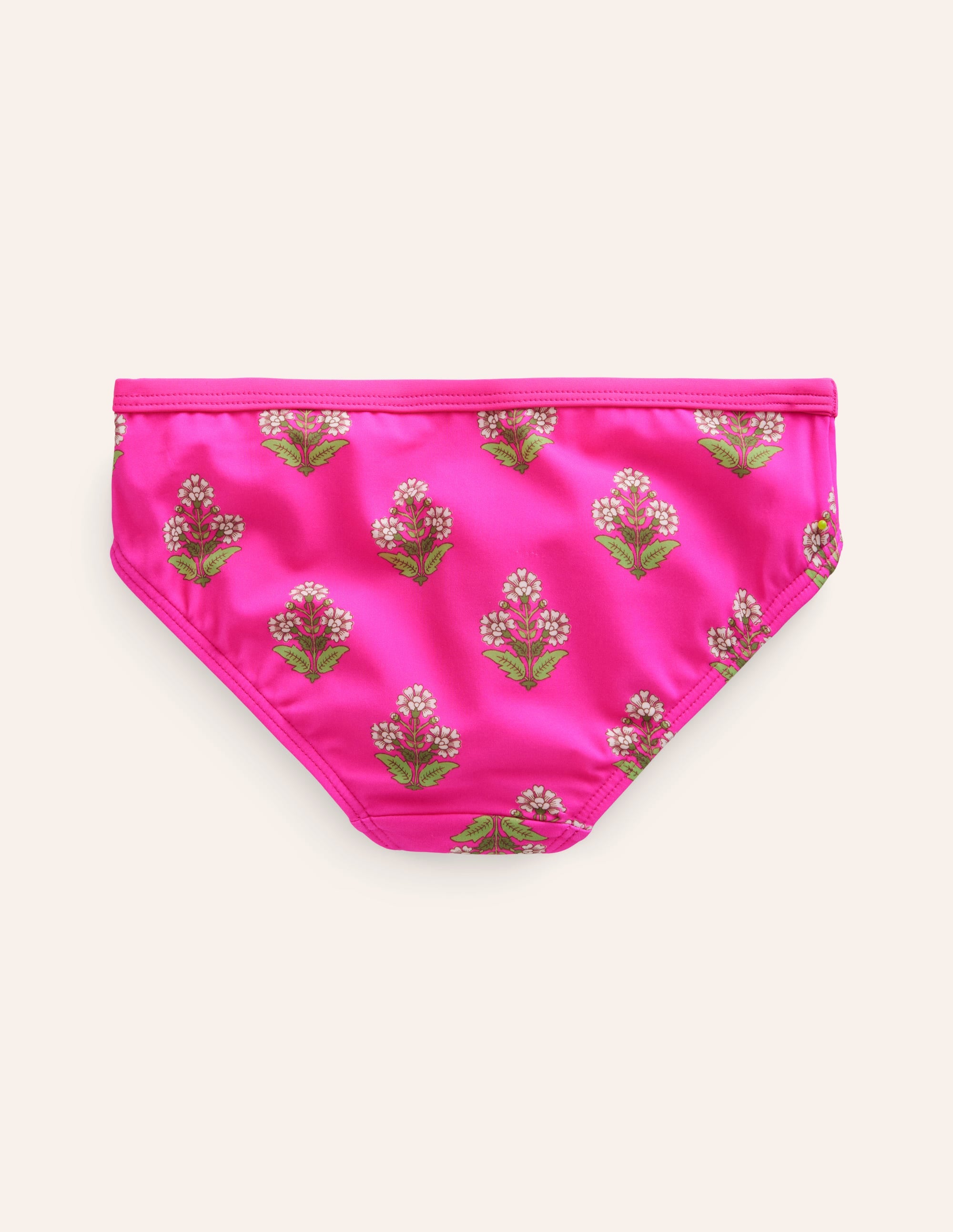 Gemusterte Bikinihose-Pink Kleiner Holzblock - Image 2