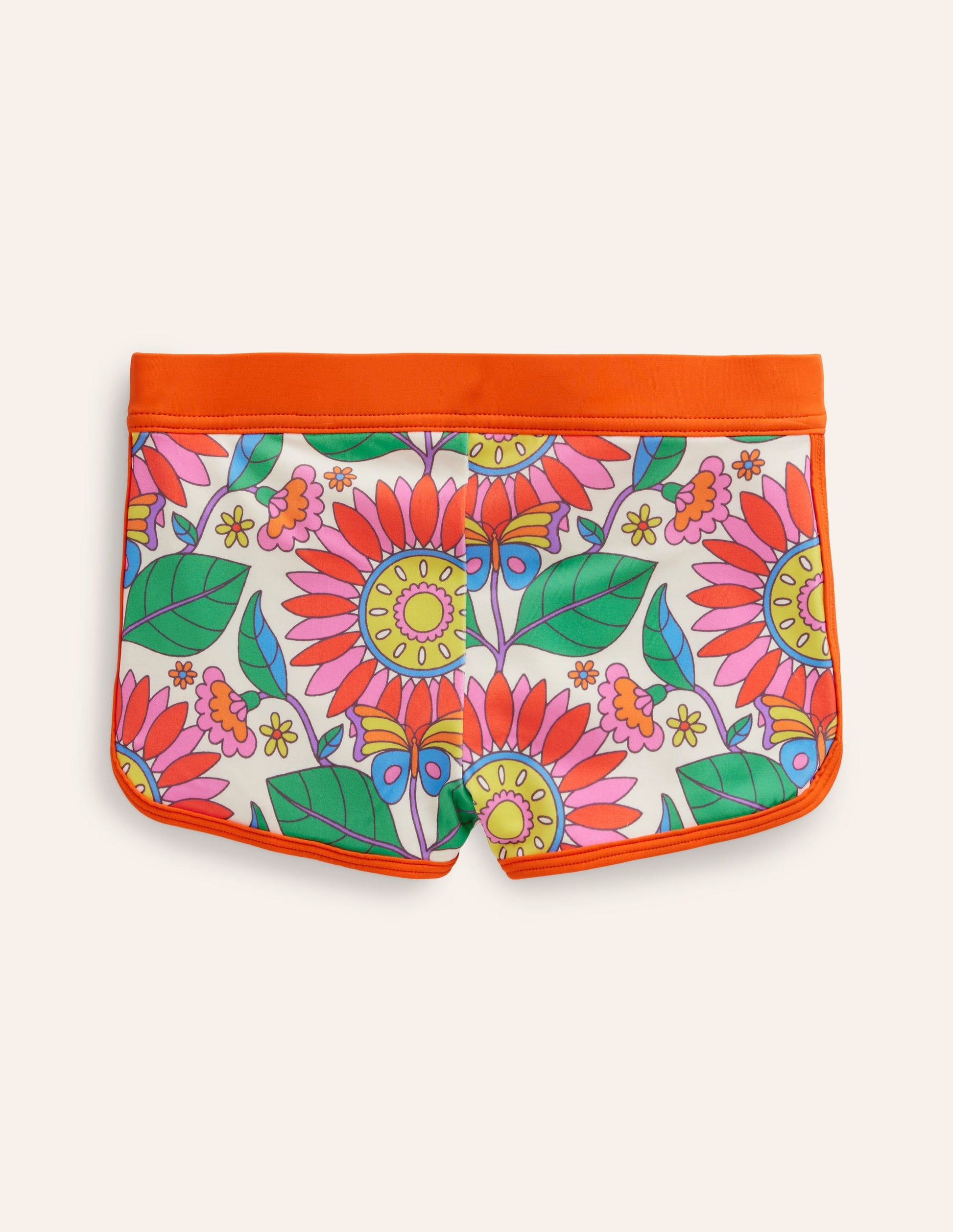 Gemusterte Badeshorts-Bunt Gänseblümchen-2