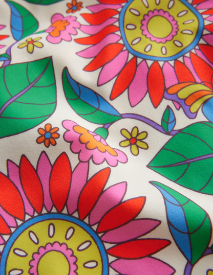 Gemustertes Rash Top-Bunt Gänseblümchen-3