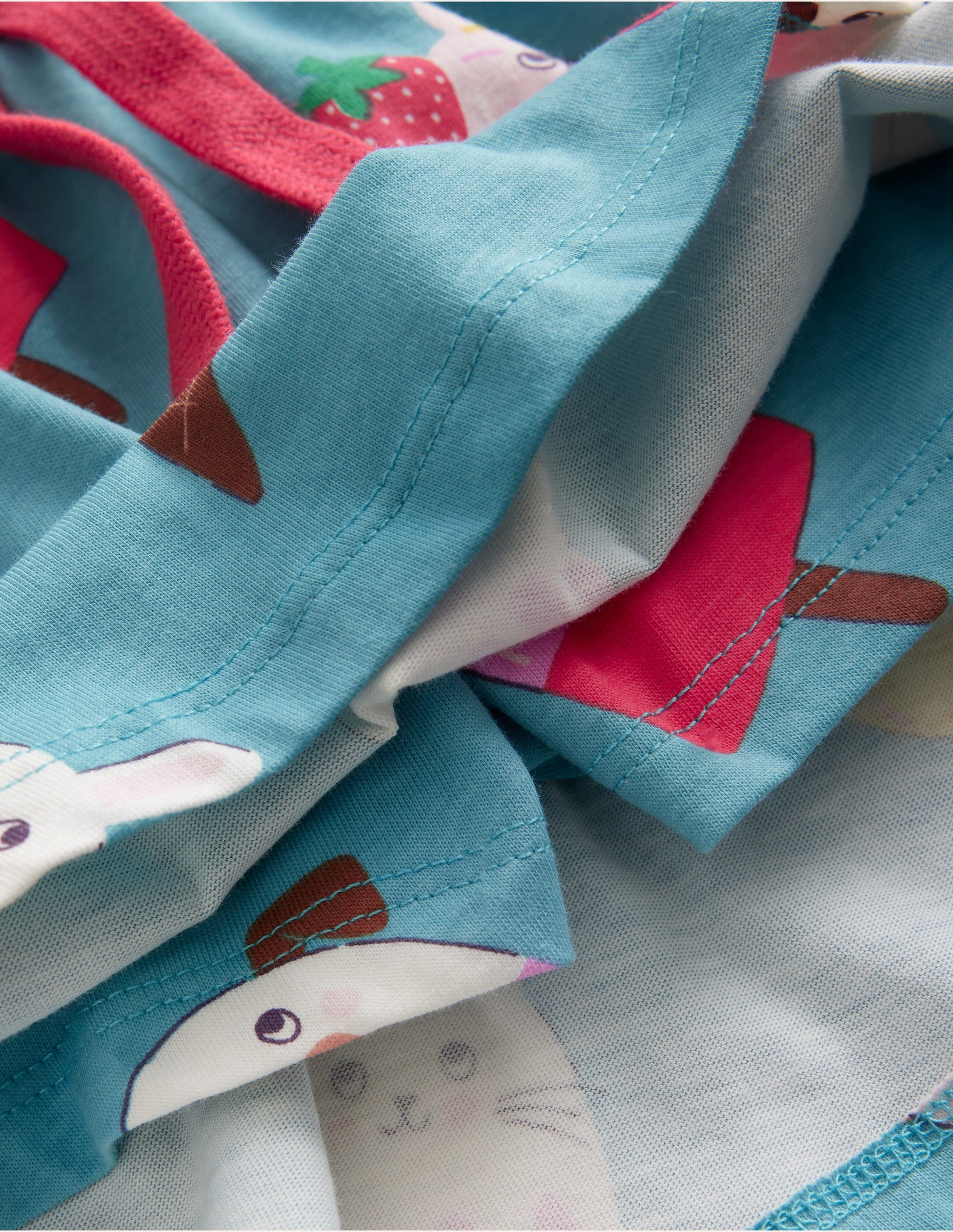Gemusterter Jersey-Skort-Aqua Meer Eiscreme-3