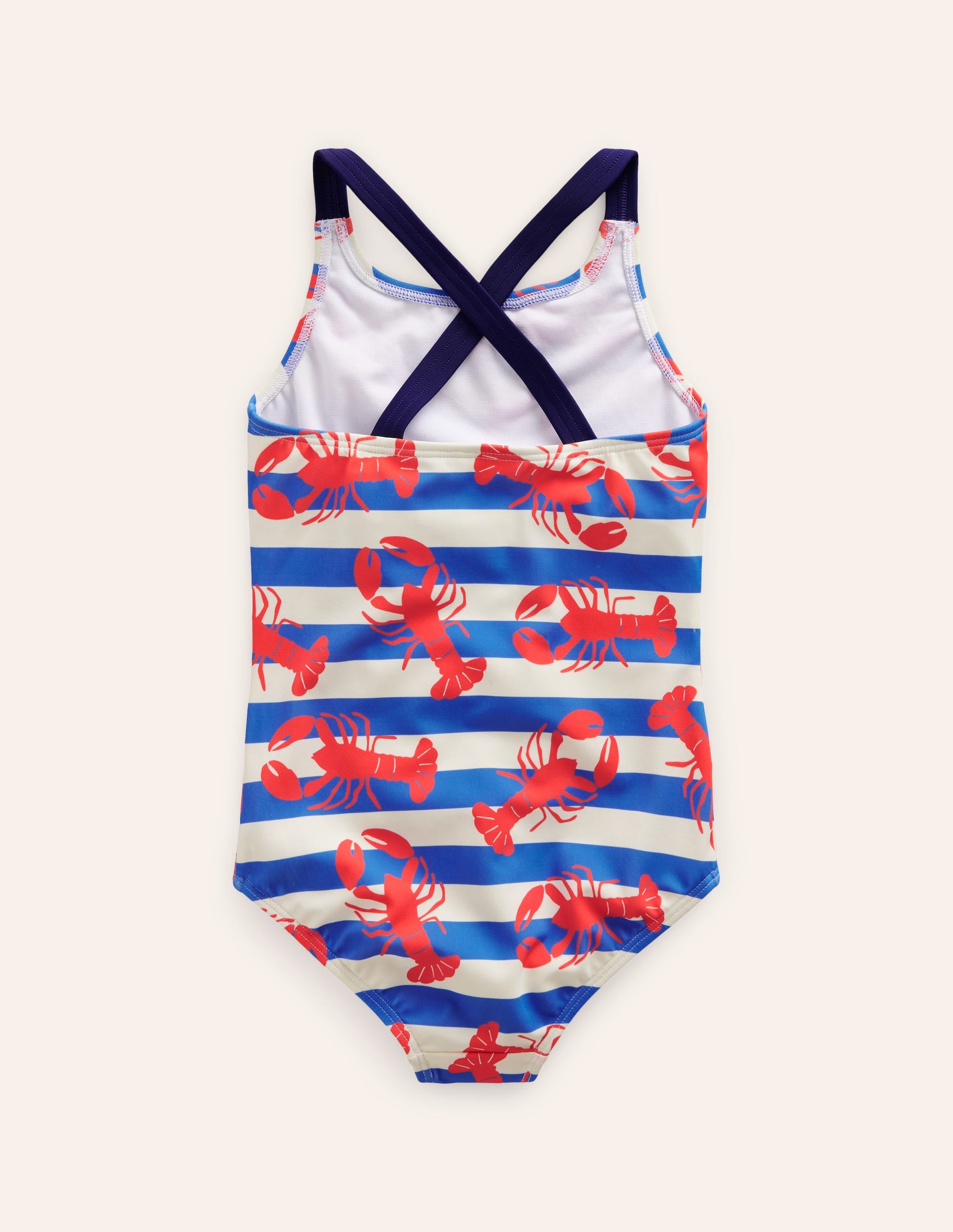 Maillot de bain imprimé croisé dans le dos-Homard rose - Image 5