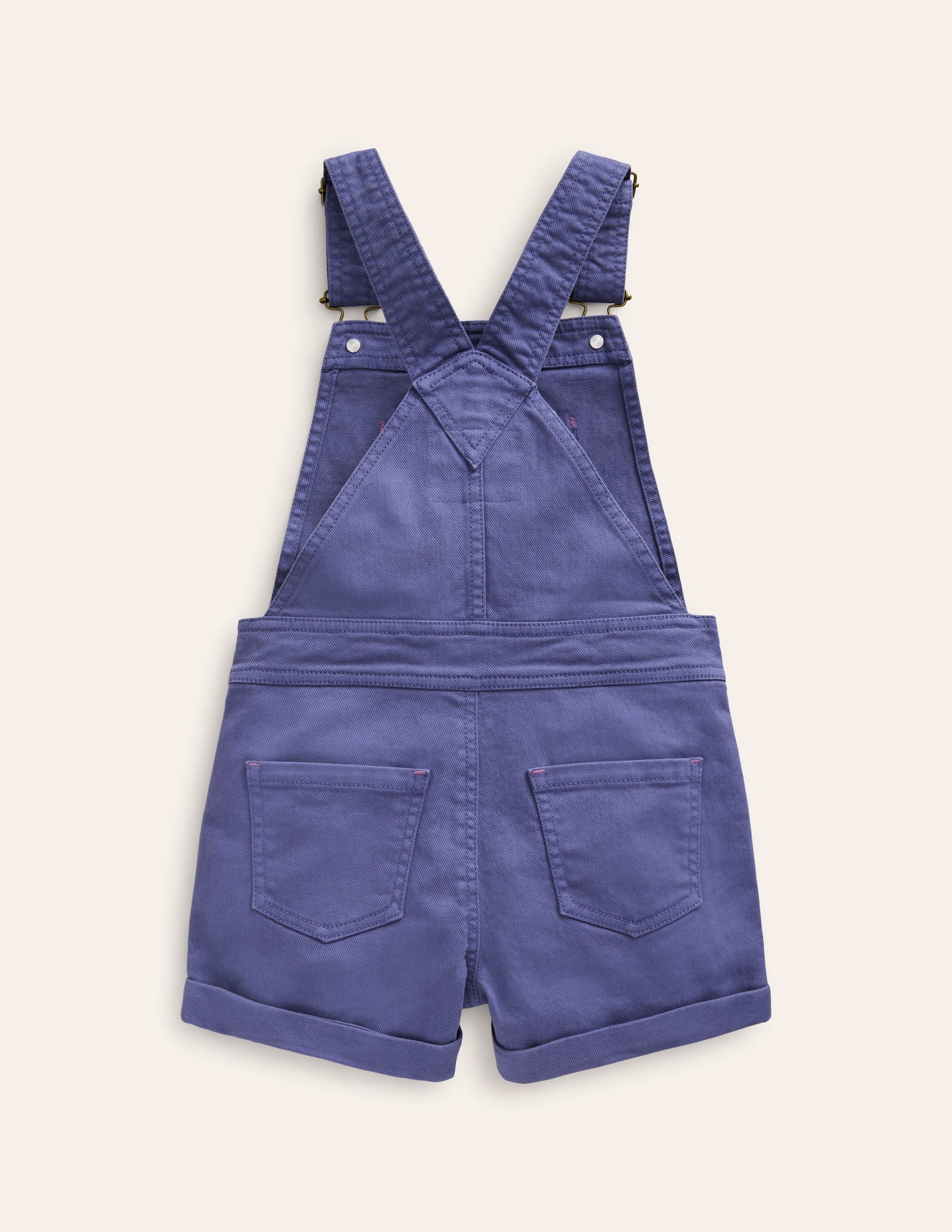 Kurze Latzhose mit Herztaschen-Roboterblau-2
