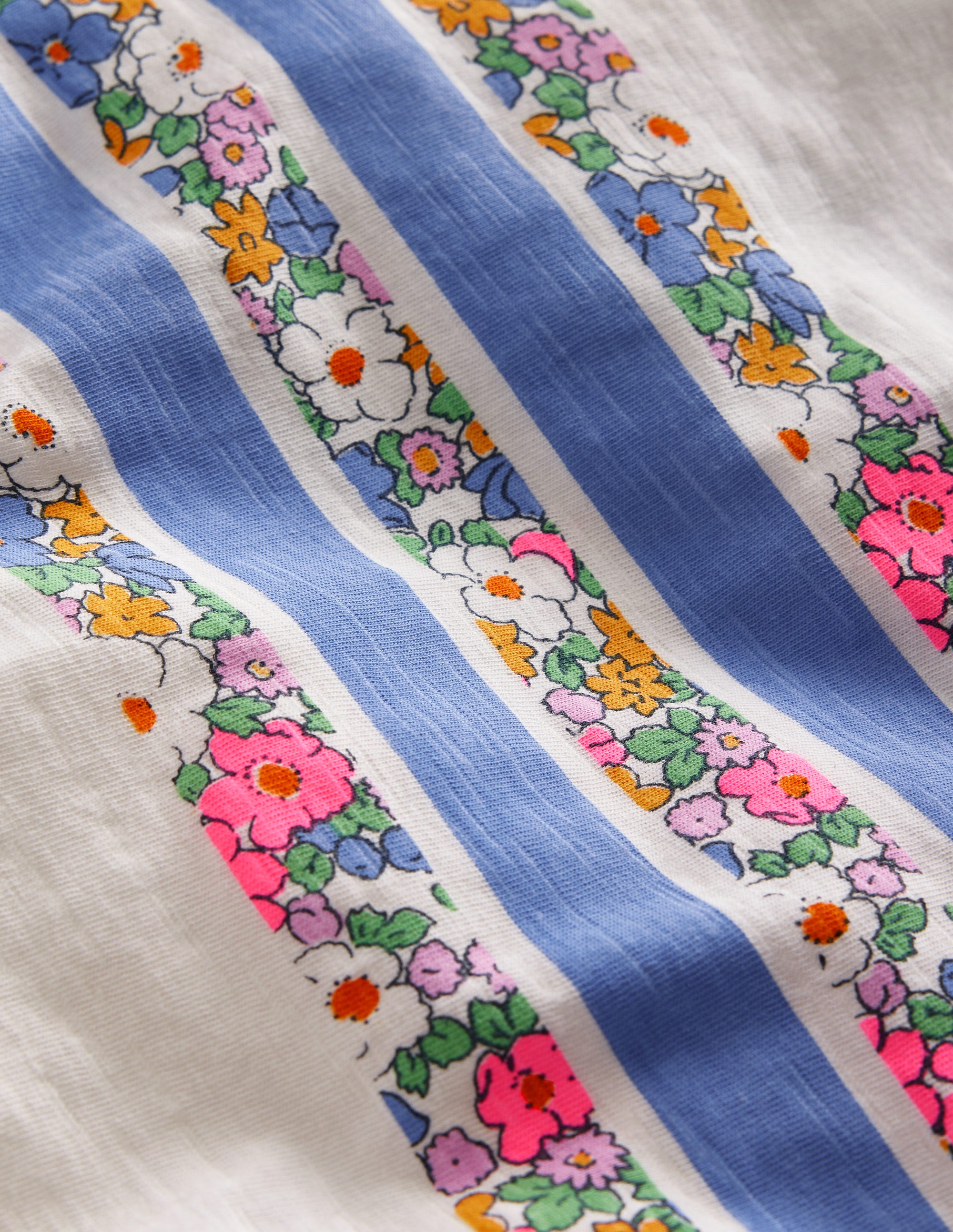 Lockeres T-Shirt-Florale Streifen - Image 3