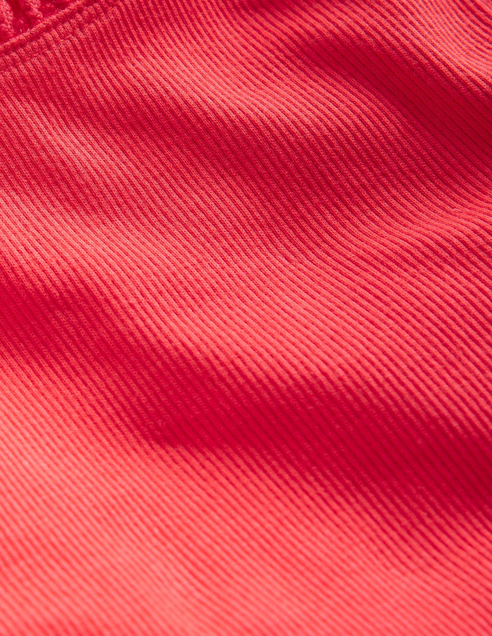 Débardeur côtelé à bordure en dentelle-Rouge confiture-3