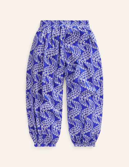 Jersey Harem Trousers-Greek Blue Wave-2