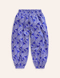 Haremshose aus Jersey-Griechisch-Blau Welle
