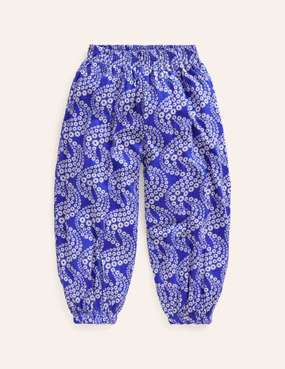 Jersey Harem Trousers-Greek Blue Wave-1