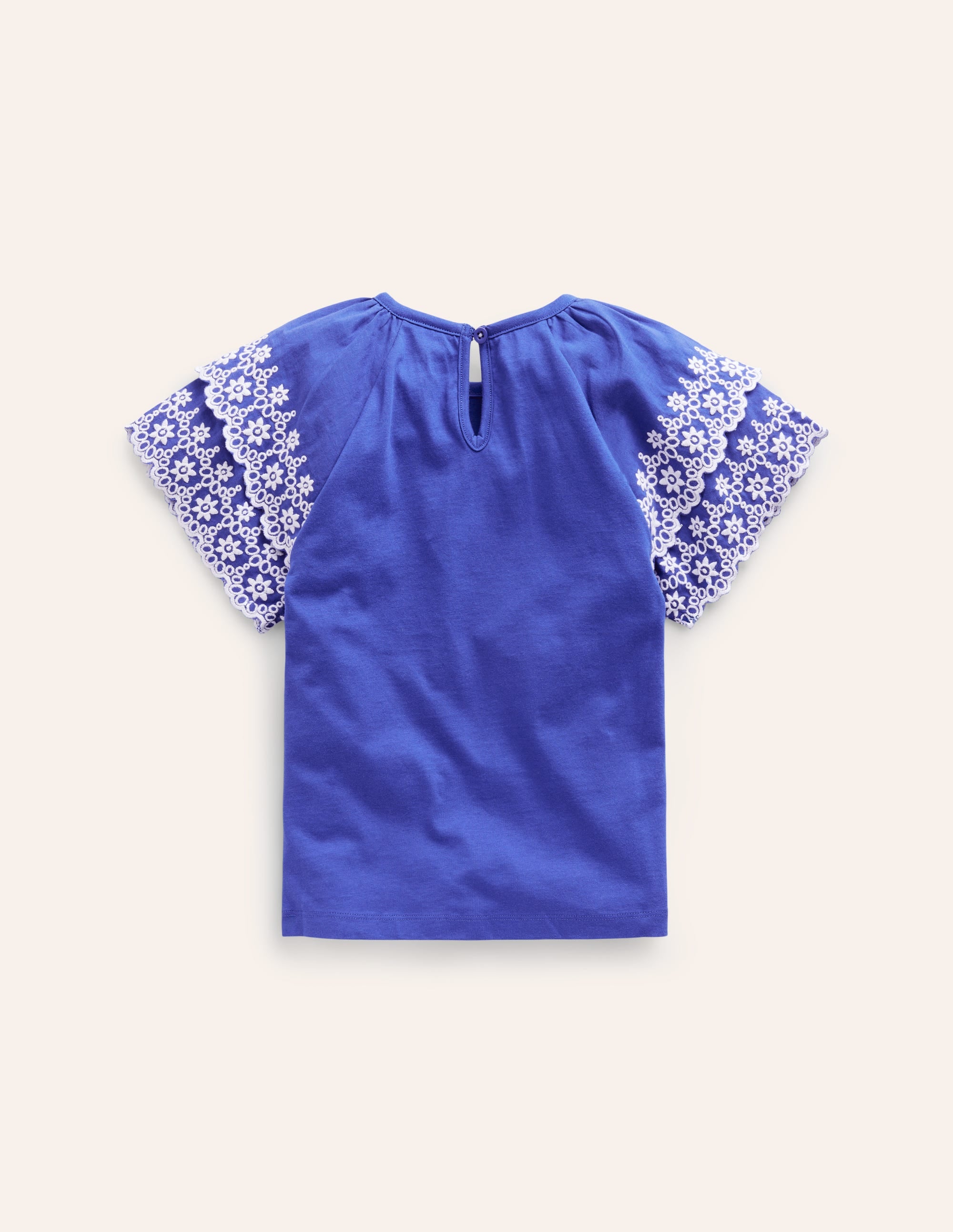 Mix-T-Shirt mit Stickerei-Blaureiher/Weiß - Image 2