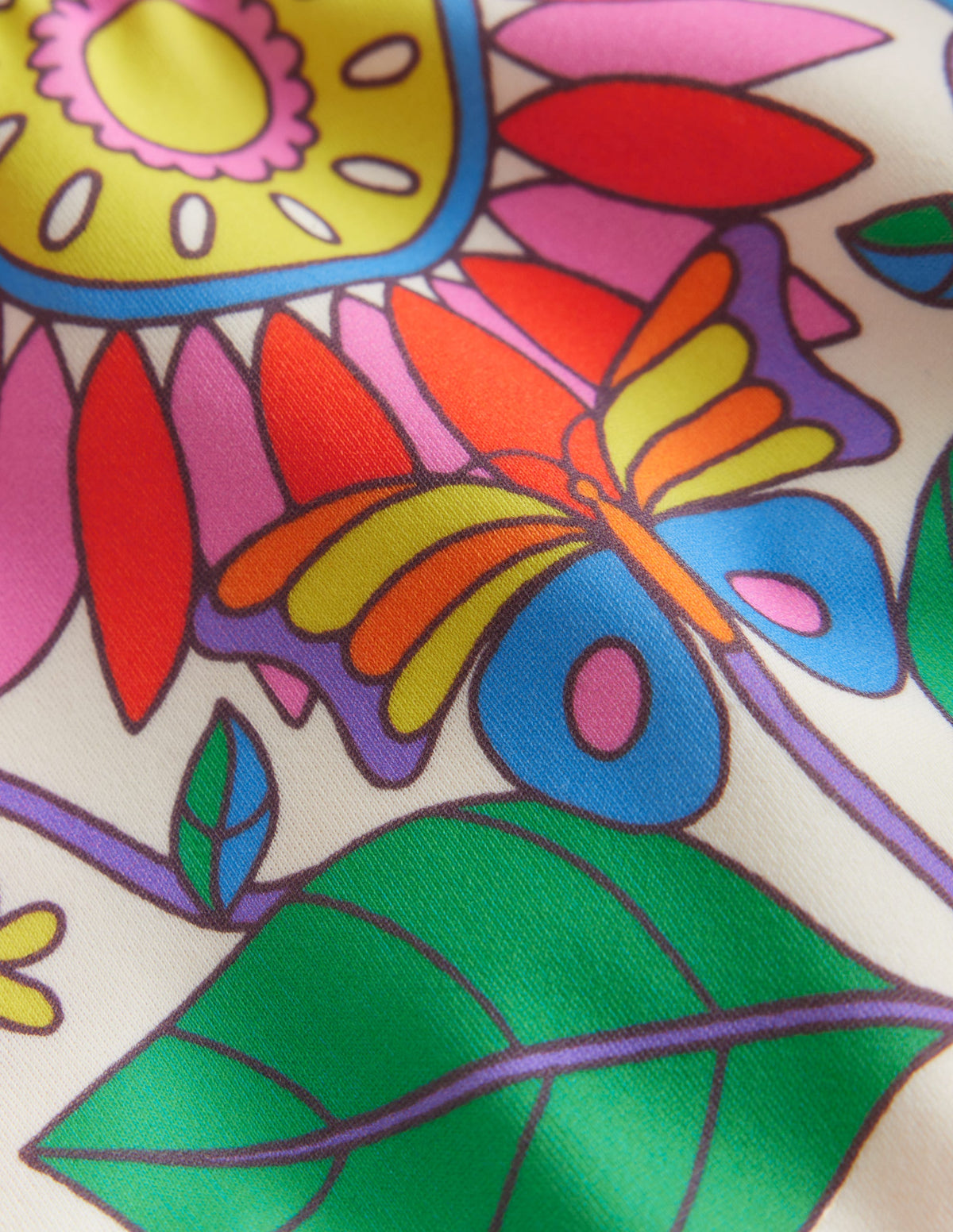 Bikinioberteil mit gekreuzten Rückenträgern-Bunt Gänseblümchen - Image 3