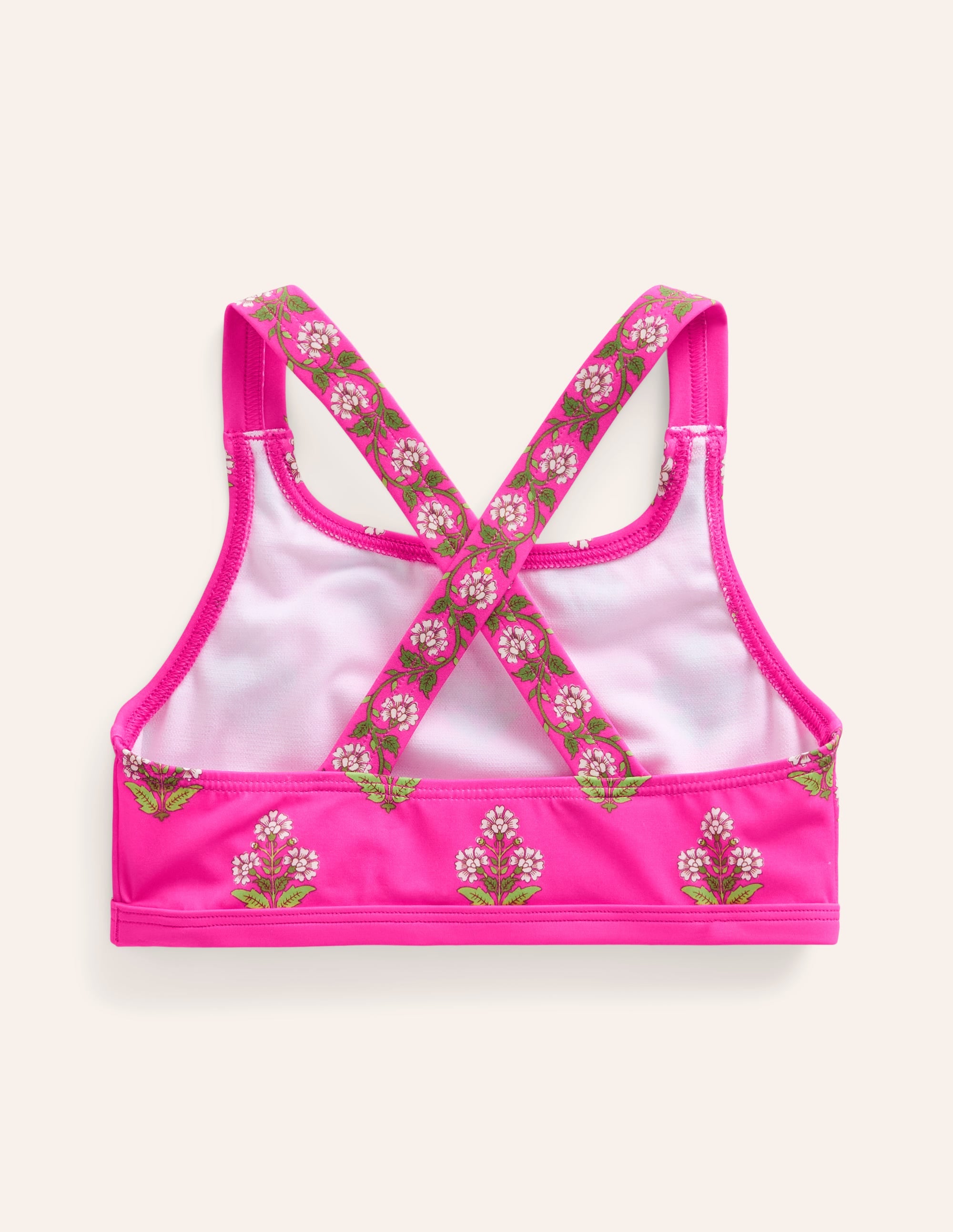 Bikinioberteil mit gekreuzten Rückenträgern-Pink Kleiner Holzblock - Image 2