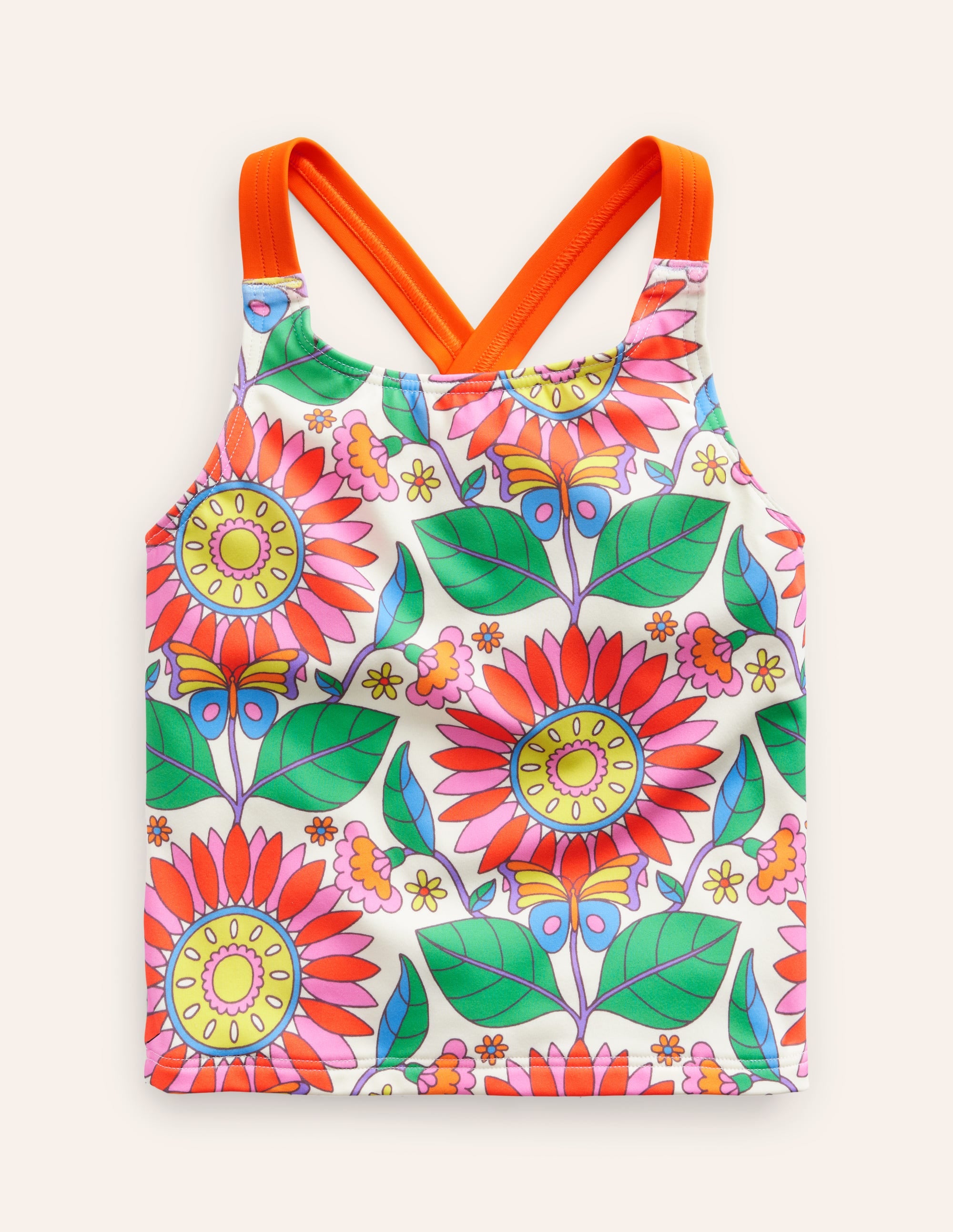 Haut de tankini à dos croisé-Motif Daisy Vine multi - Image 1