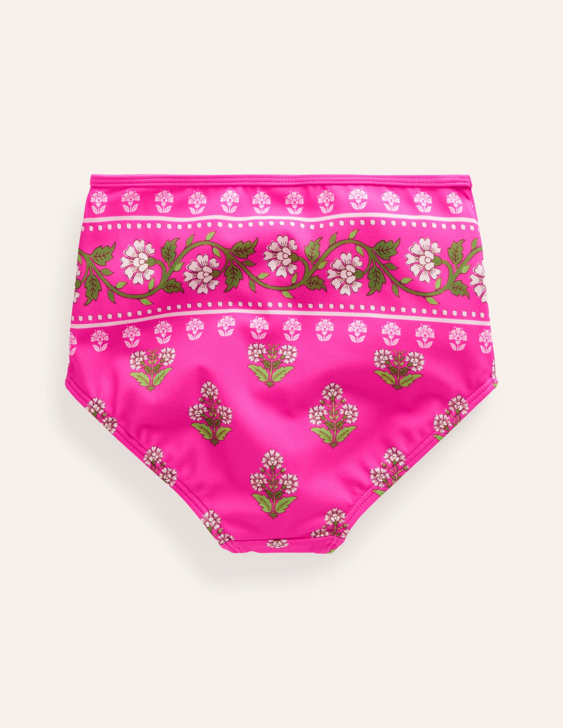 Bikinihose mit hohem Bund-Pink Kleiner Holzblock-2