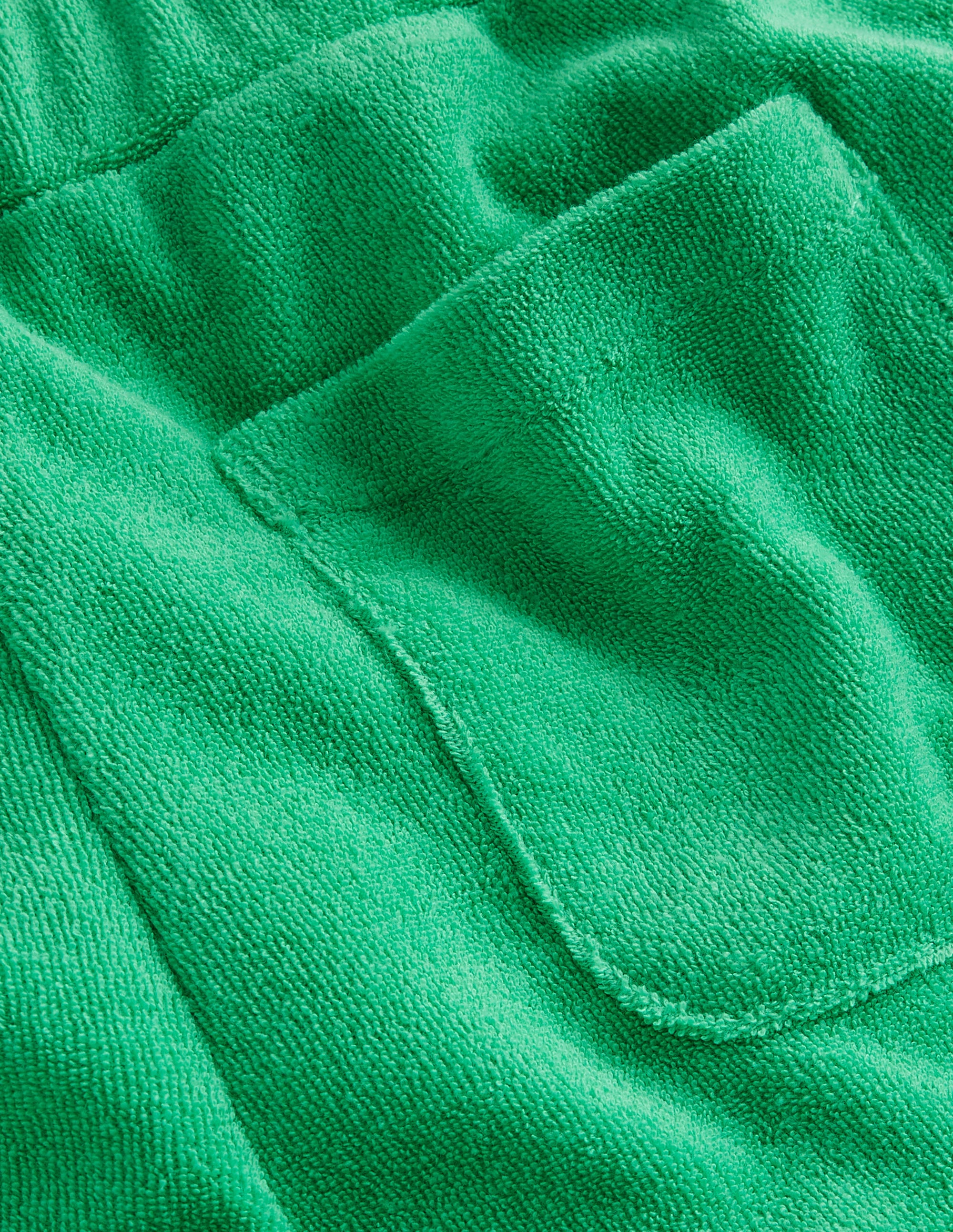 Frottee-Shorts mit Rüschensaum-Erbsengrün - Image 3