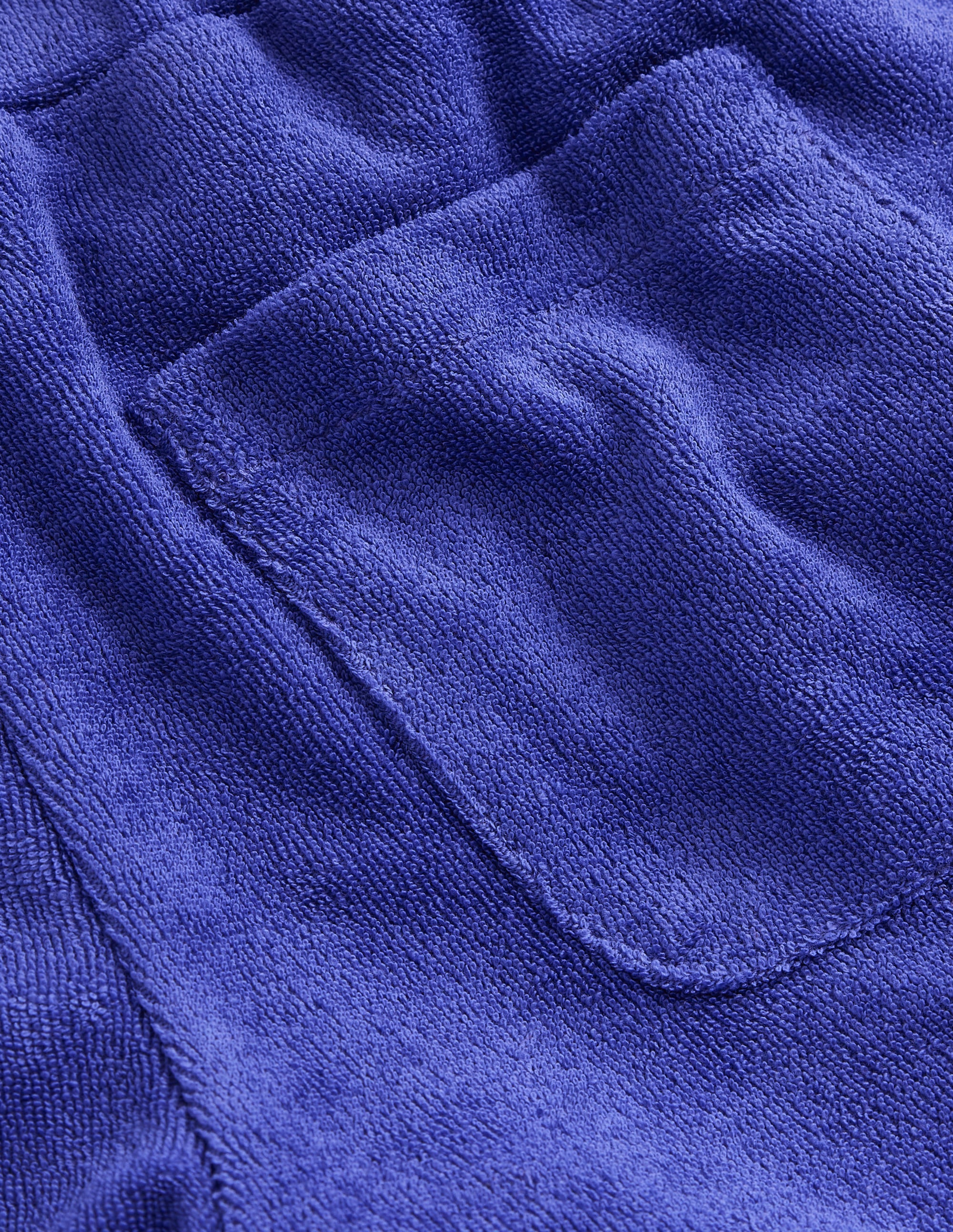 Frottee-Shorts mit Rüschensaum-Tiefblau - Image 3