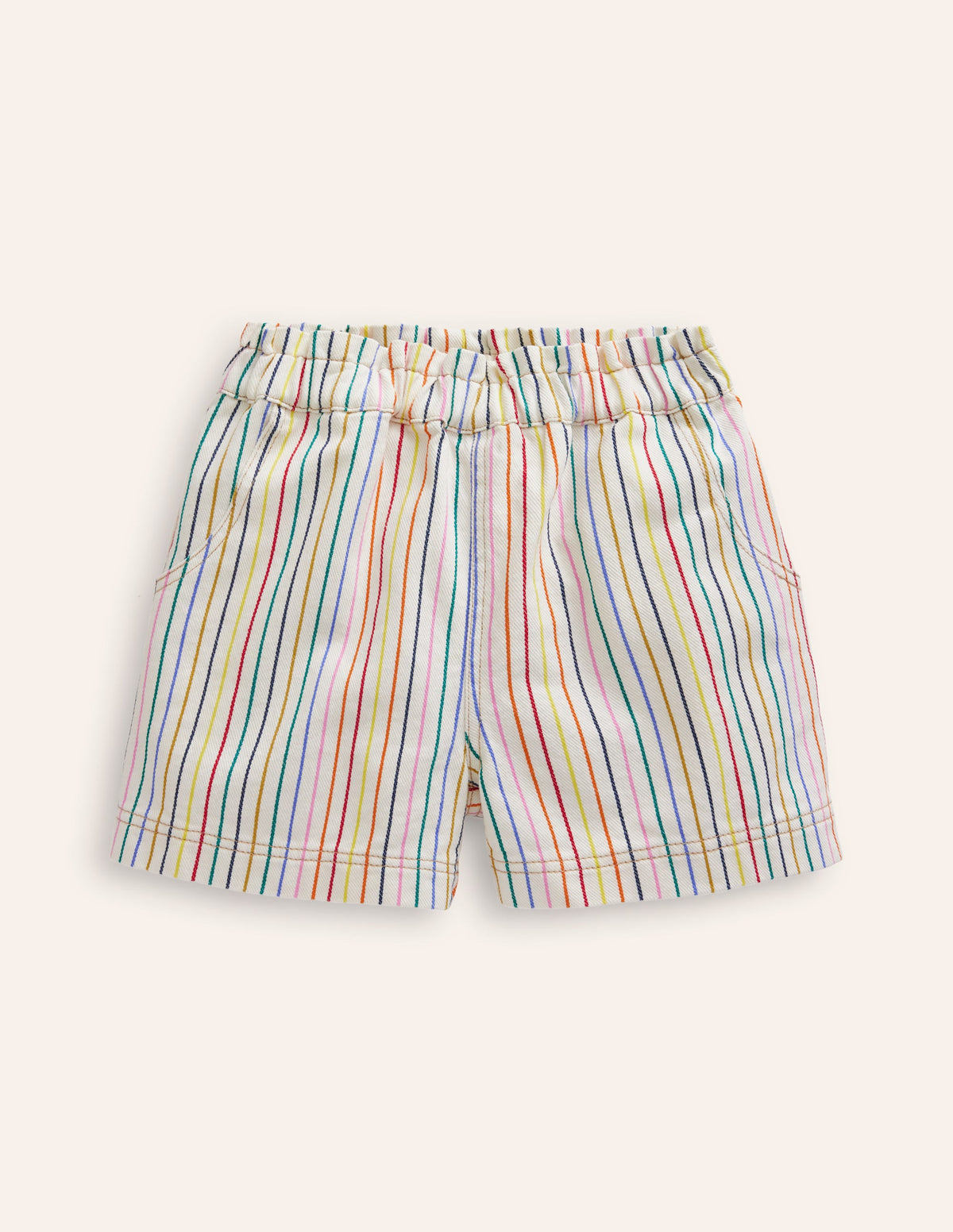 Shorts zum Hineinschlüpfen-Naturweiß Bunt Streifen-1