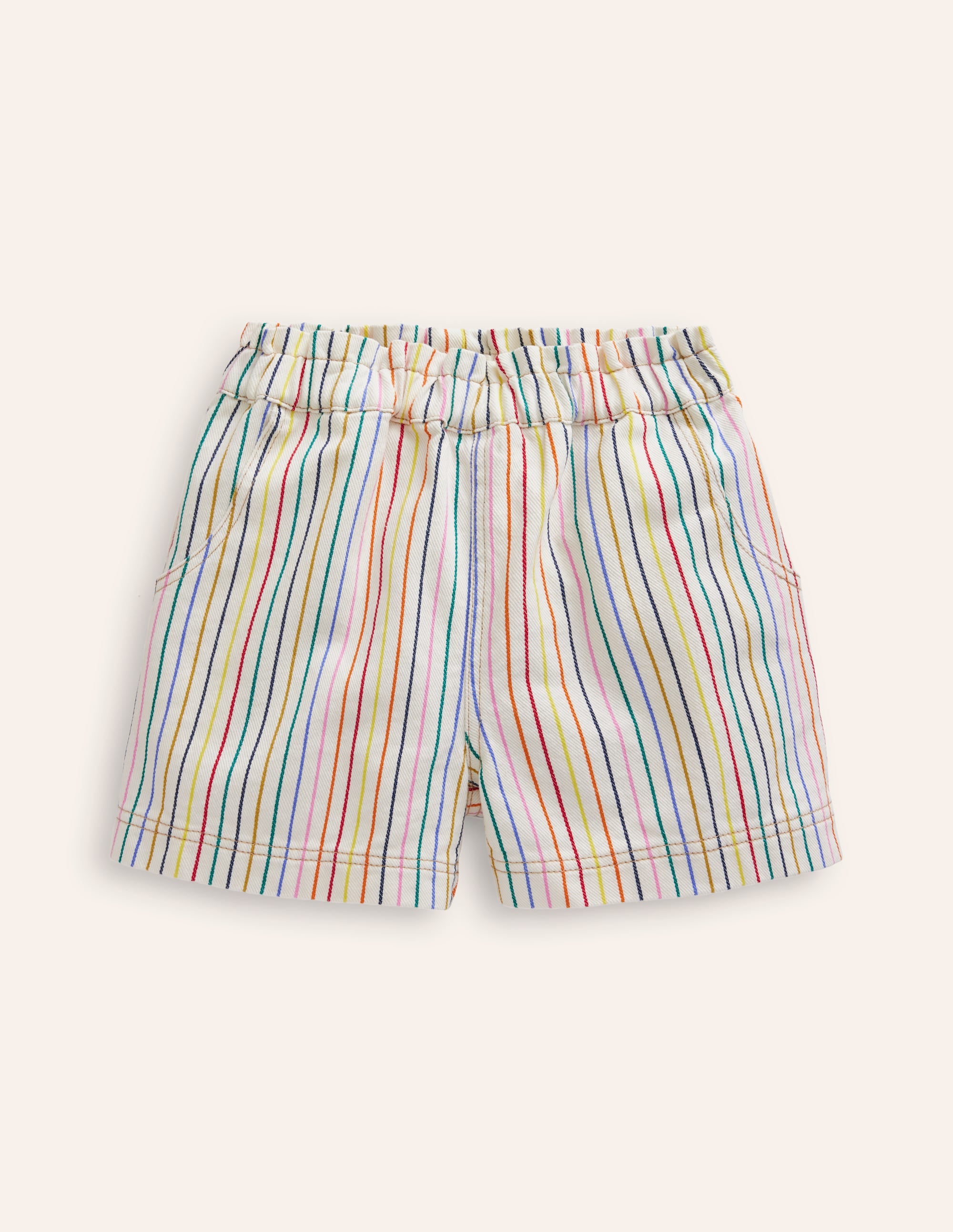 Shorts zum Hineinschlüpfen-Naturweiß Bunt Streifen - Image 1