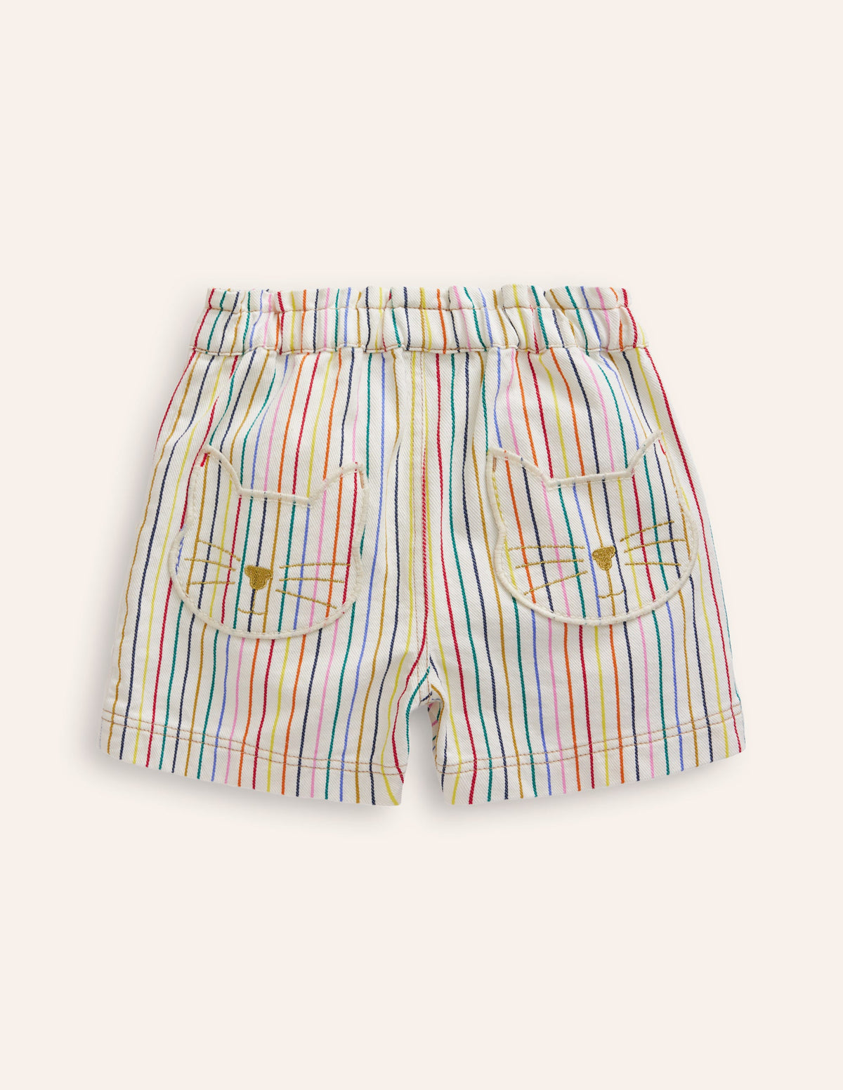 Shorts zum Hineinschlüpfen-Naturweiß Bunt Streifen-2