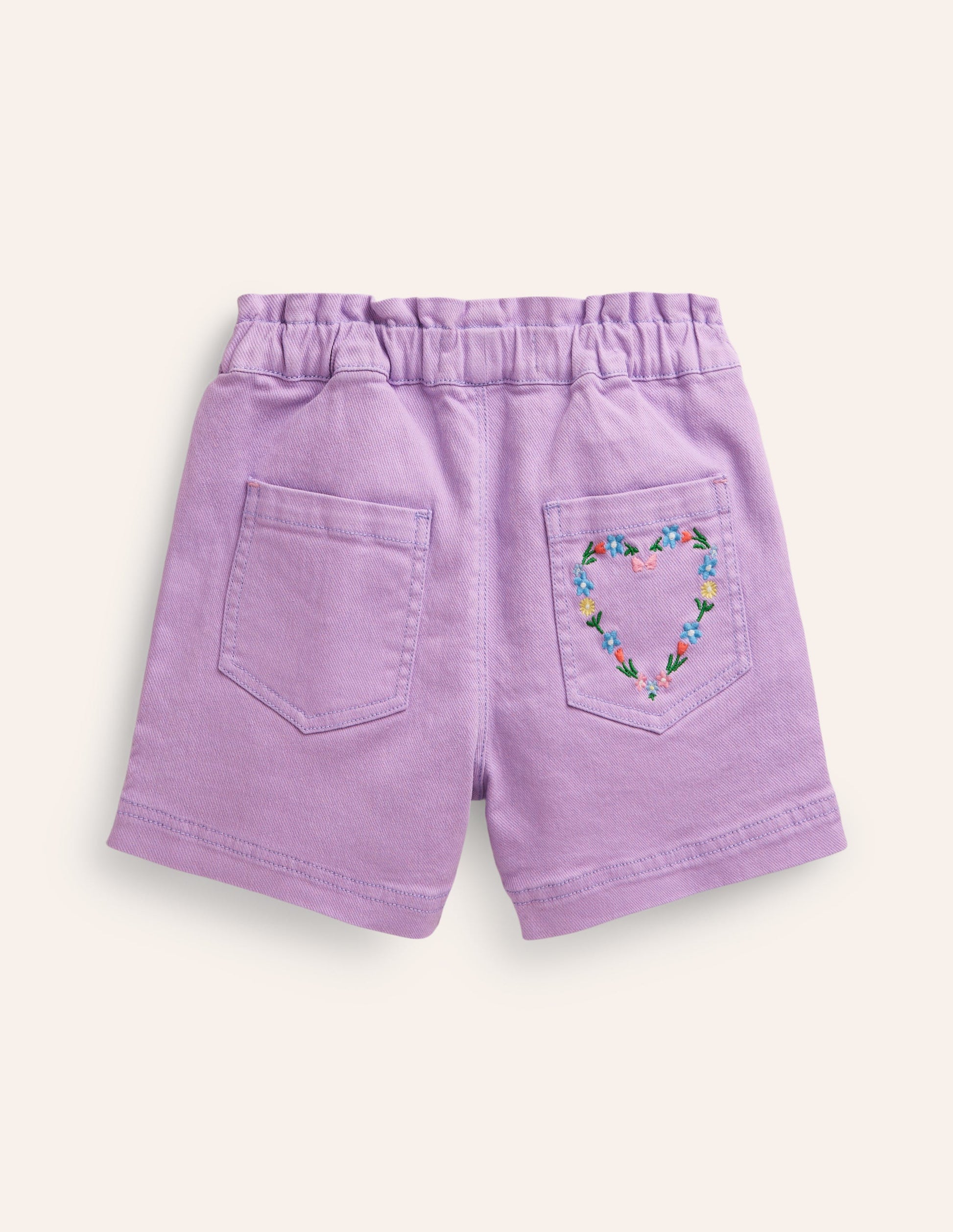 Pull-on Shorts-Crocus Purple Embroidery-2