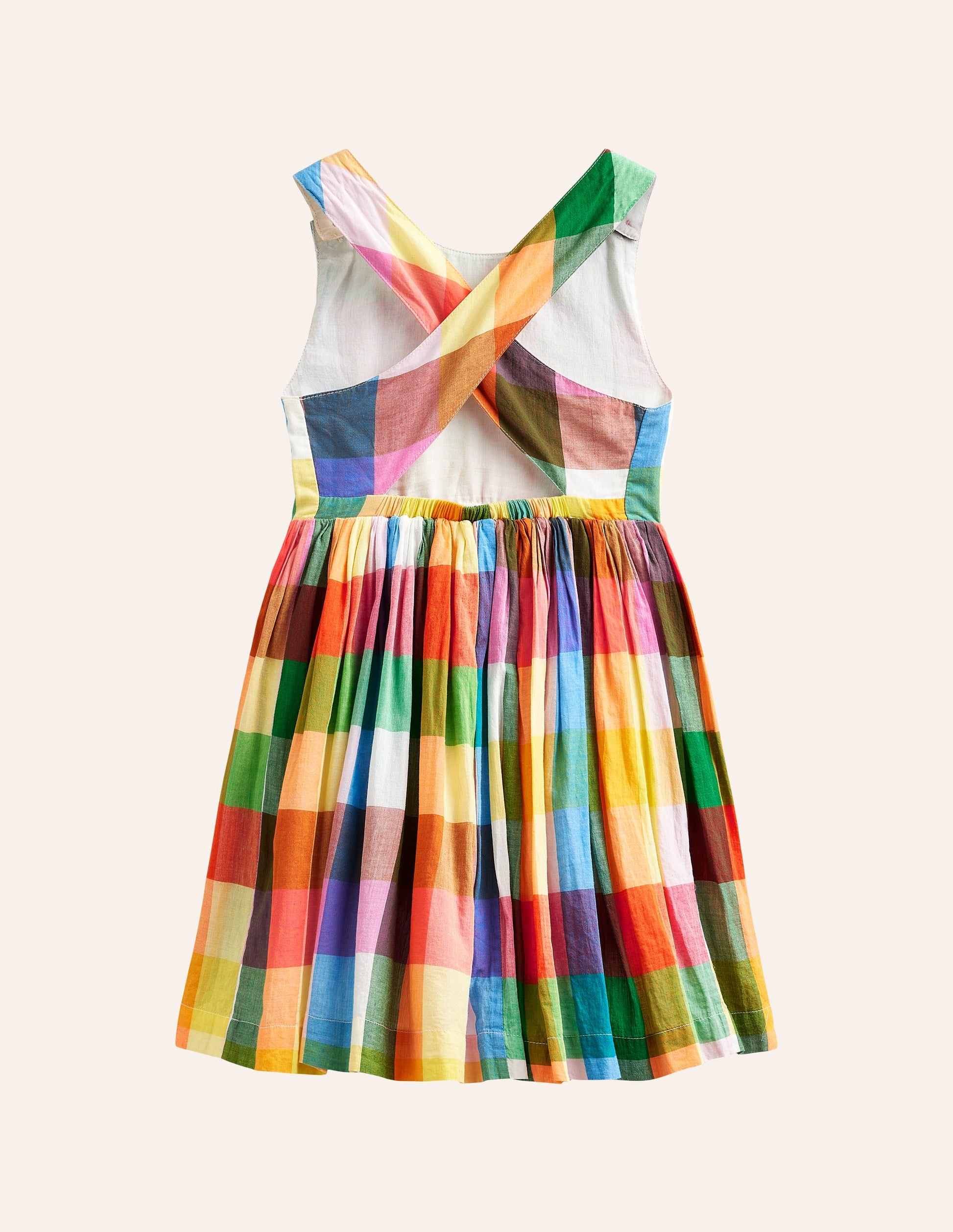 Cross-Back Dress-Bright Neon Multi Gingham-9