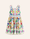 Cross-Back Dress-Multi Safari Floral