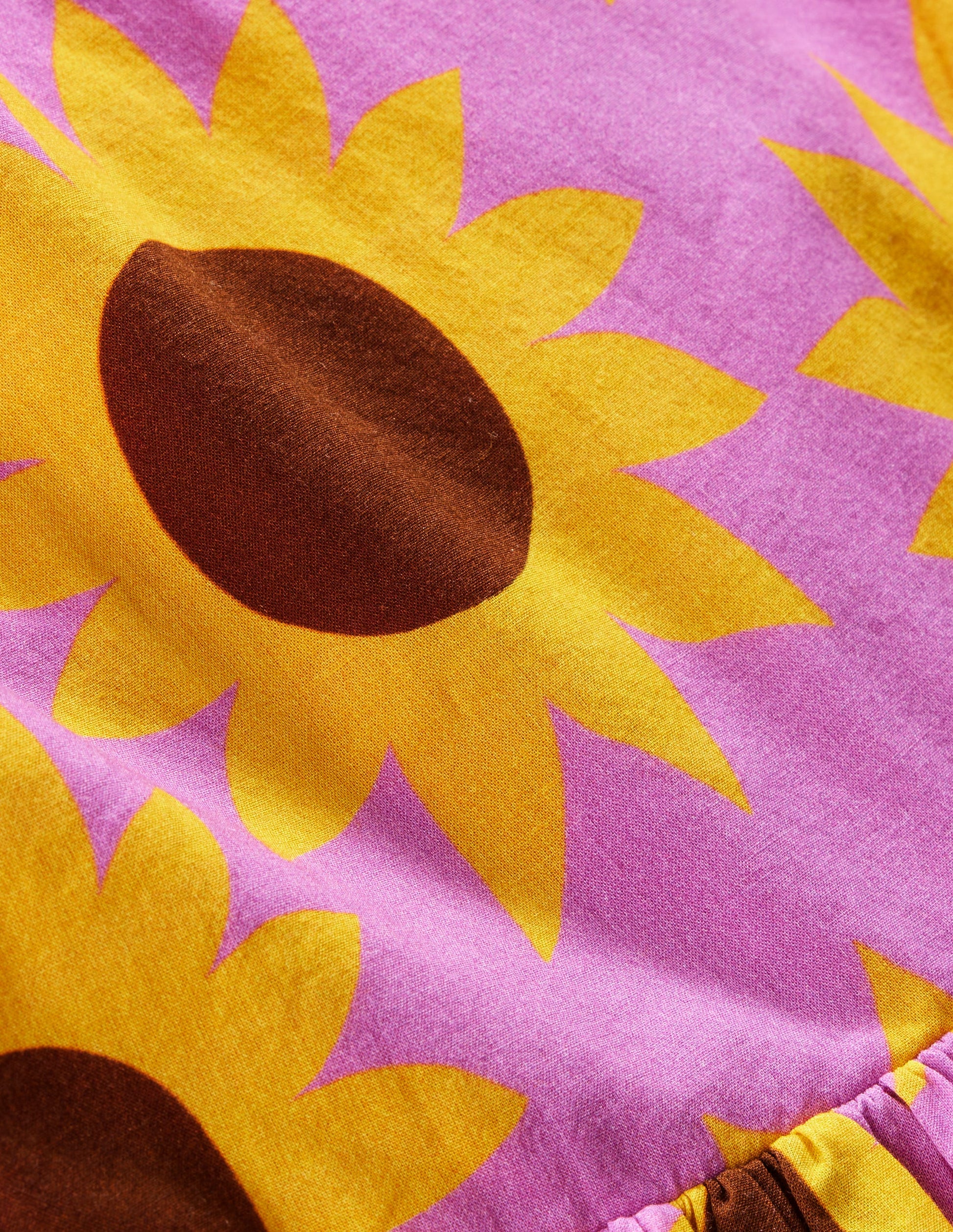 Robe à dos croisé-Motif Sunflower Geo rose-3