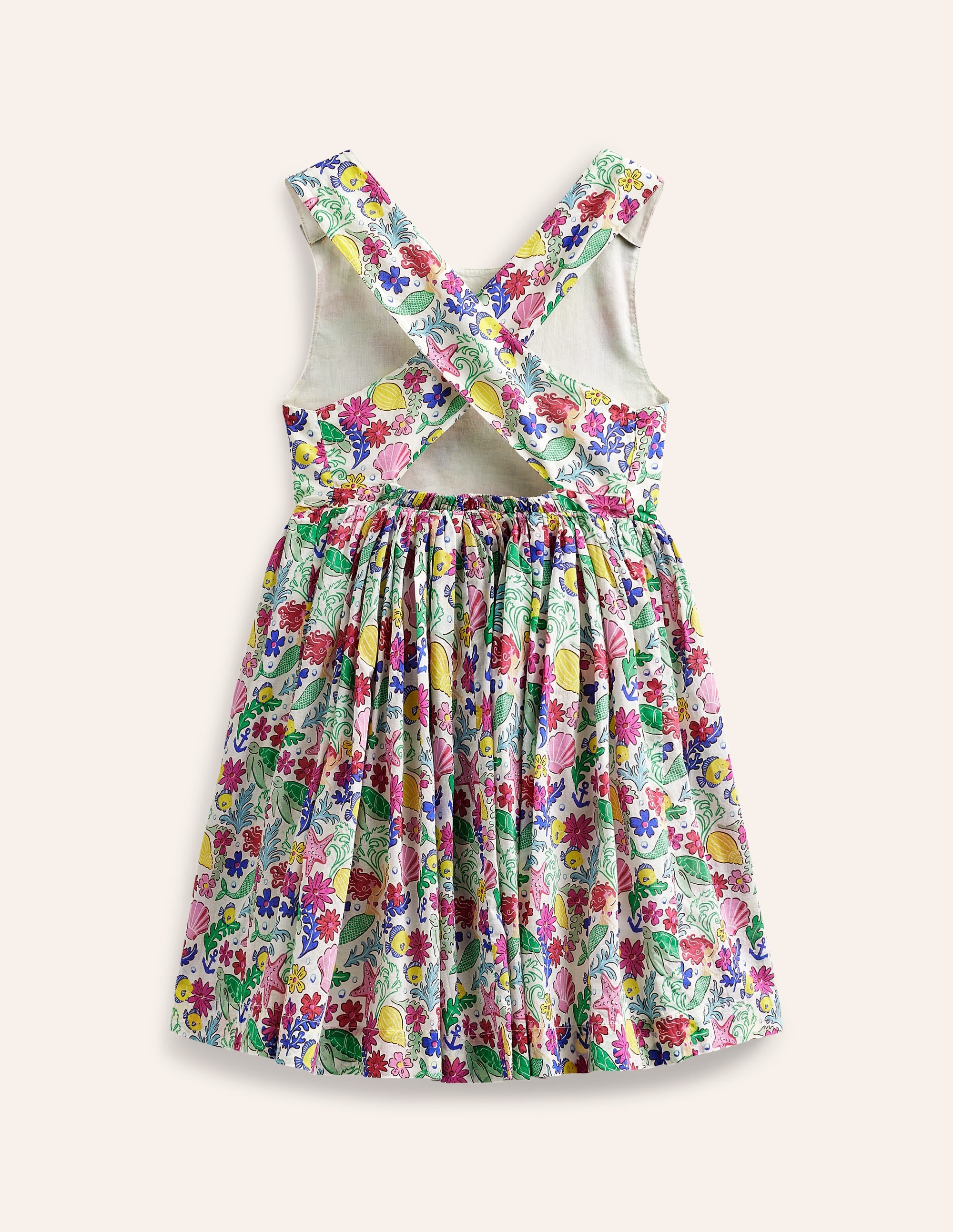 Kleid mit gekreuzten Rückenträgern-Bunt Meerjungfrau Verspielt - Image 2