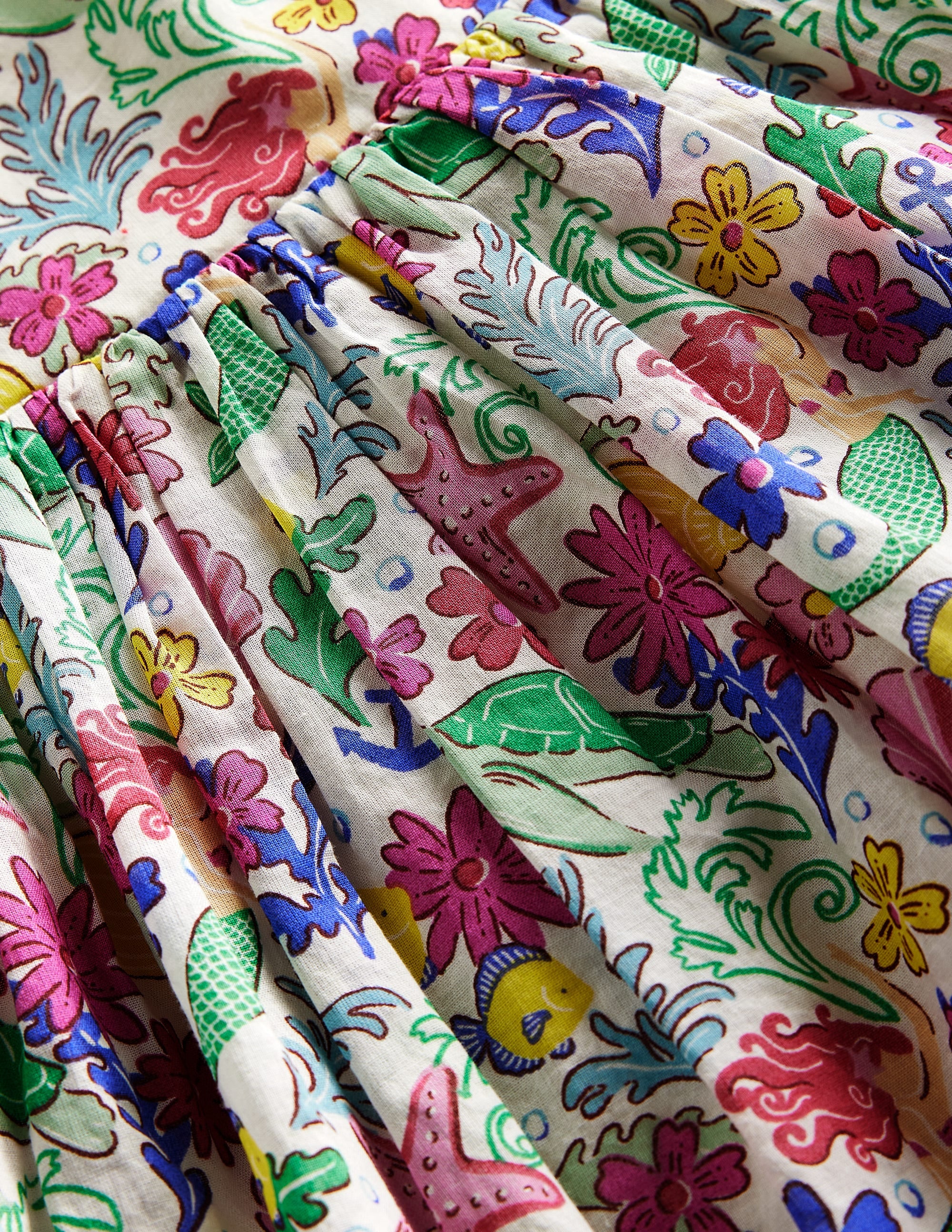 Kleid mit gekreuzten Rückenträgern-Bunt Meerjungfrau Verspielt - Image 3