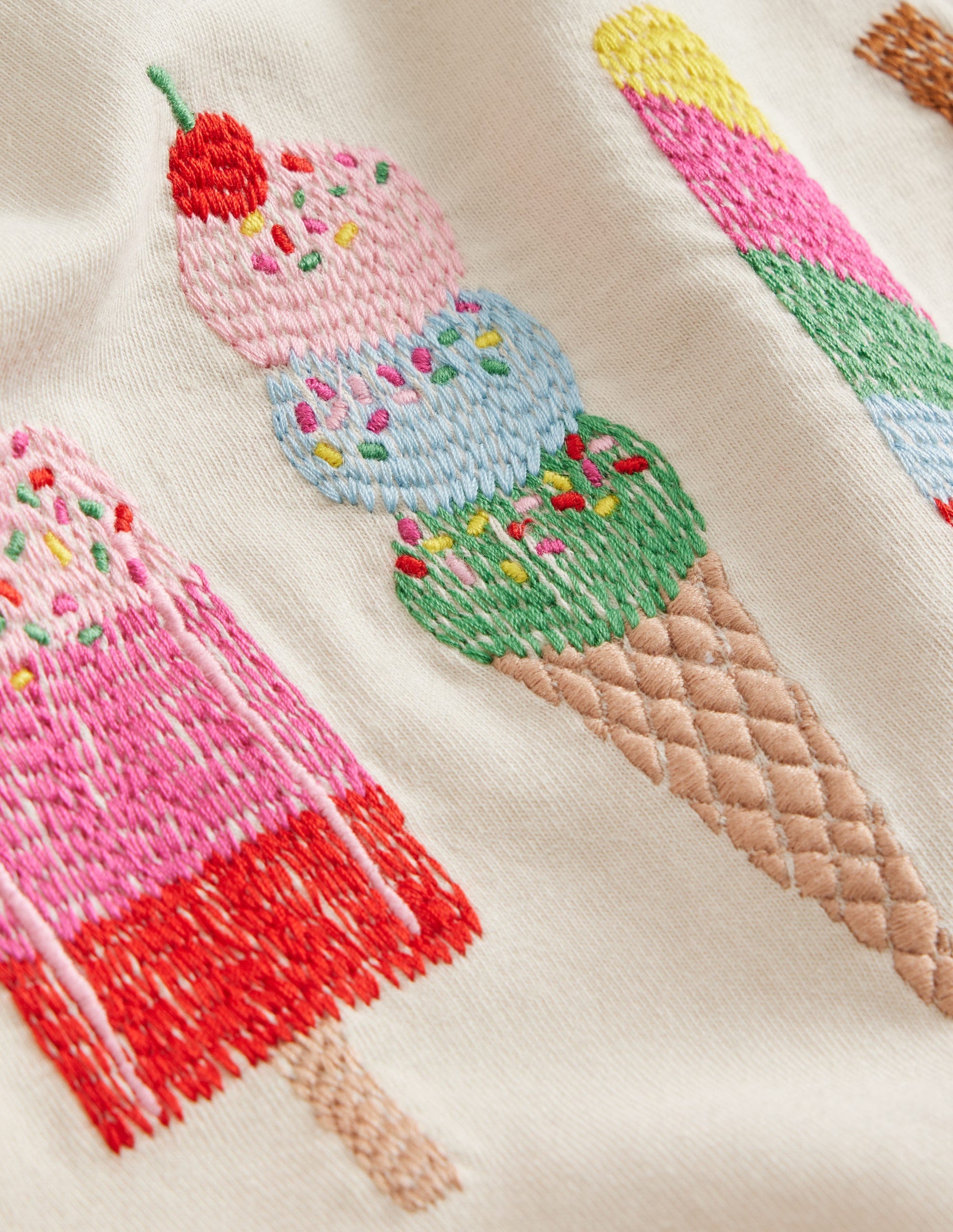 T-shirt à logo super surpiqûres-Glaces gousse de vanille-3