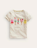 T-shirt à logo super surpiqûres-Glaces gousse de vanille