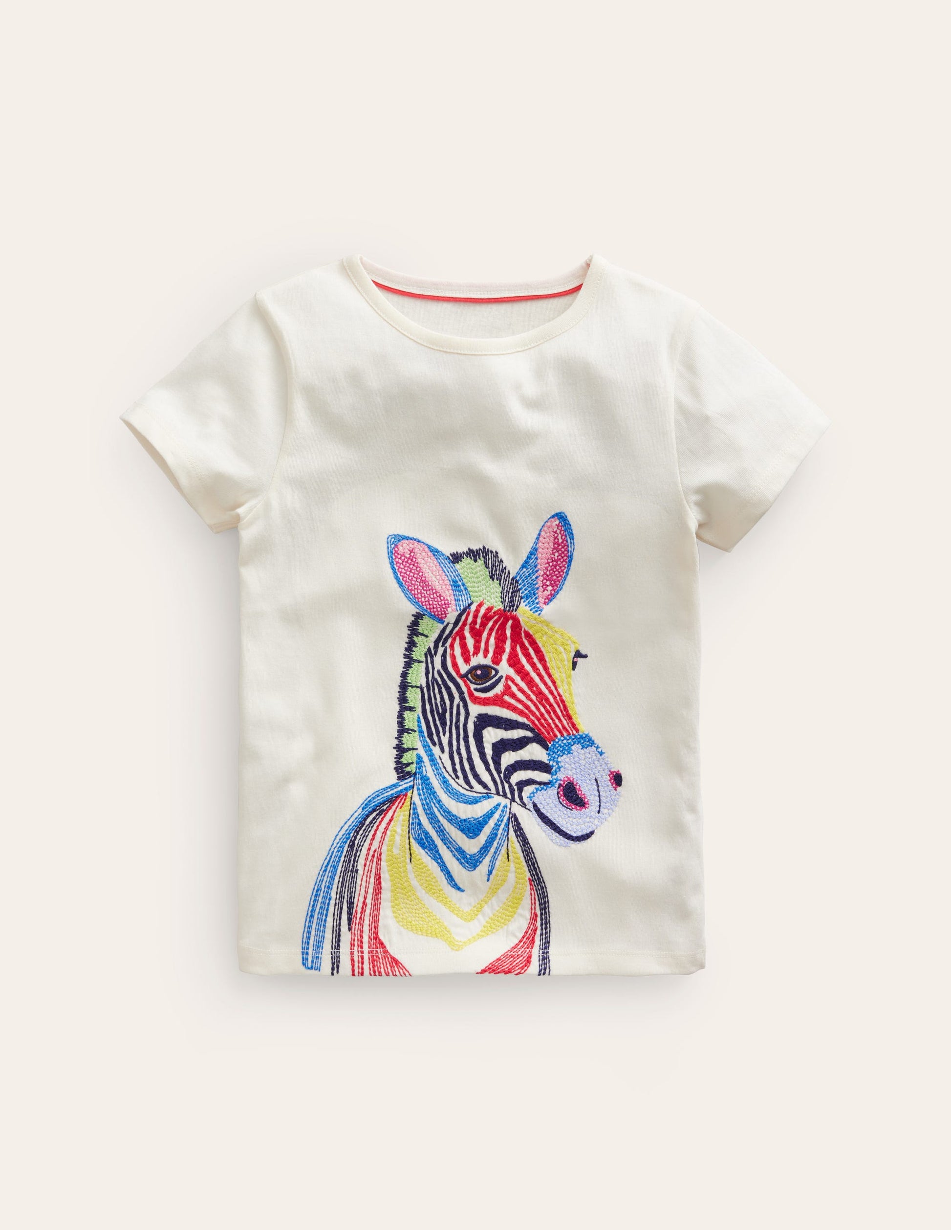 Superstitch Logo T-Shirt-Ivory Multi Zebra-1