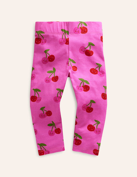 Lustige, verkürzte Leggings-Rosa Kirschen