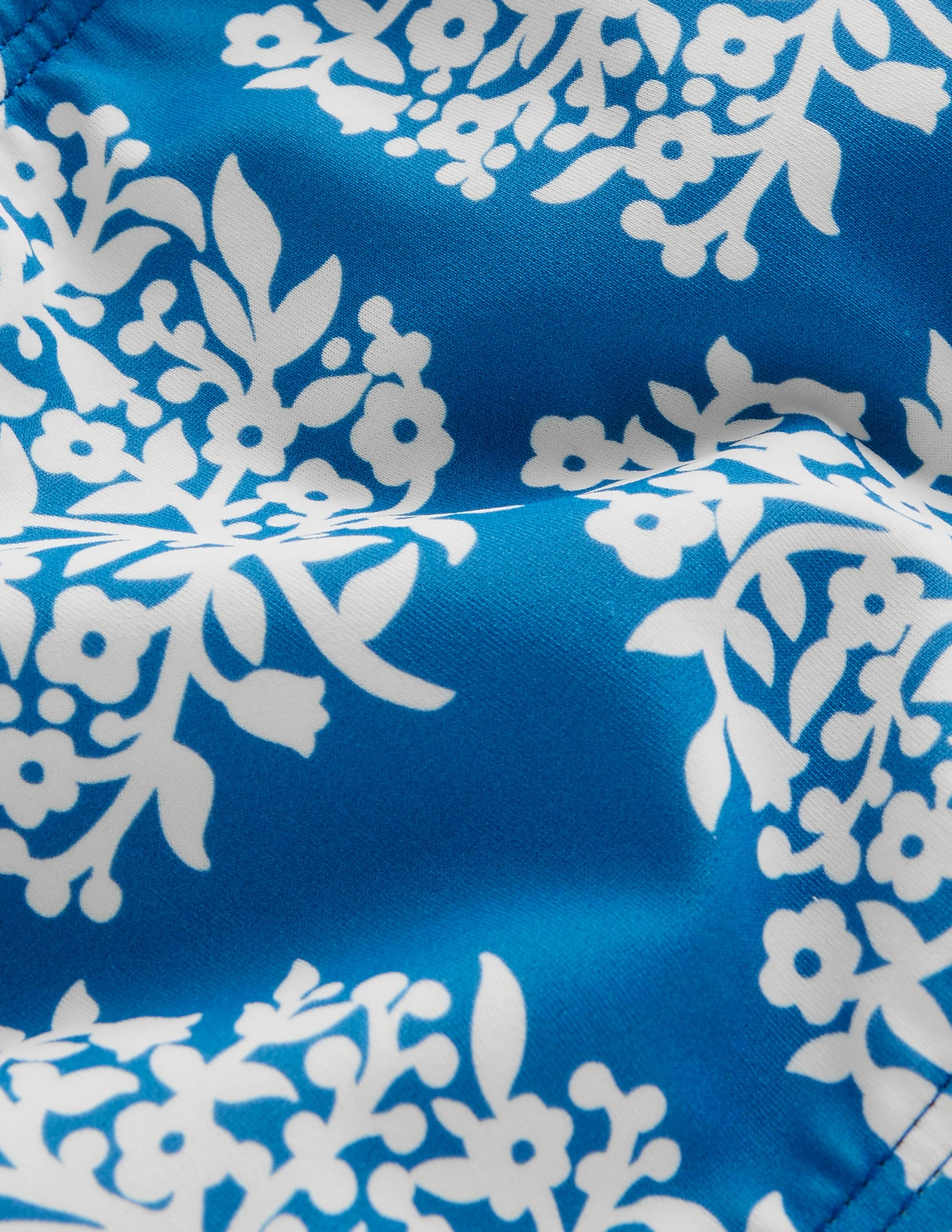 Puff Sleeve Bikini-Cabana Blue Small Flower Stamp - Image 6