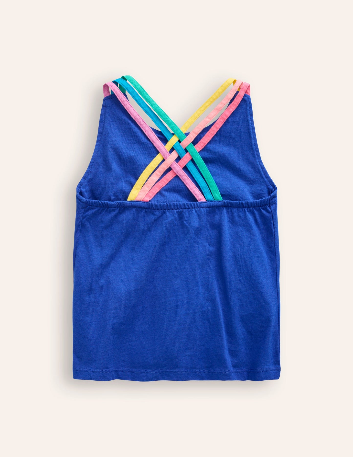 Rainbow Cross-Back Vest-Sapphire Blue