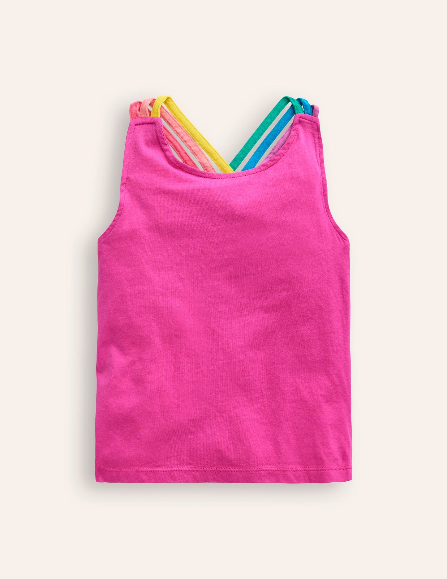 Rainbow Cross-Back Vest-Cosmos Pink